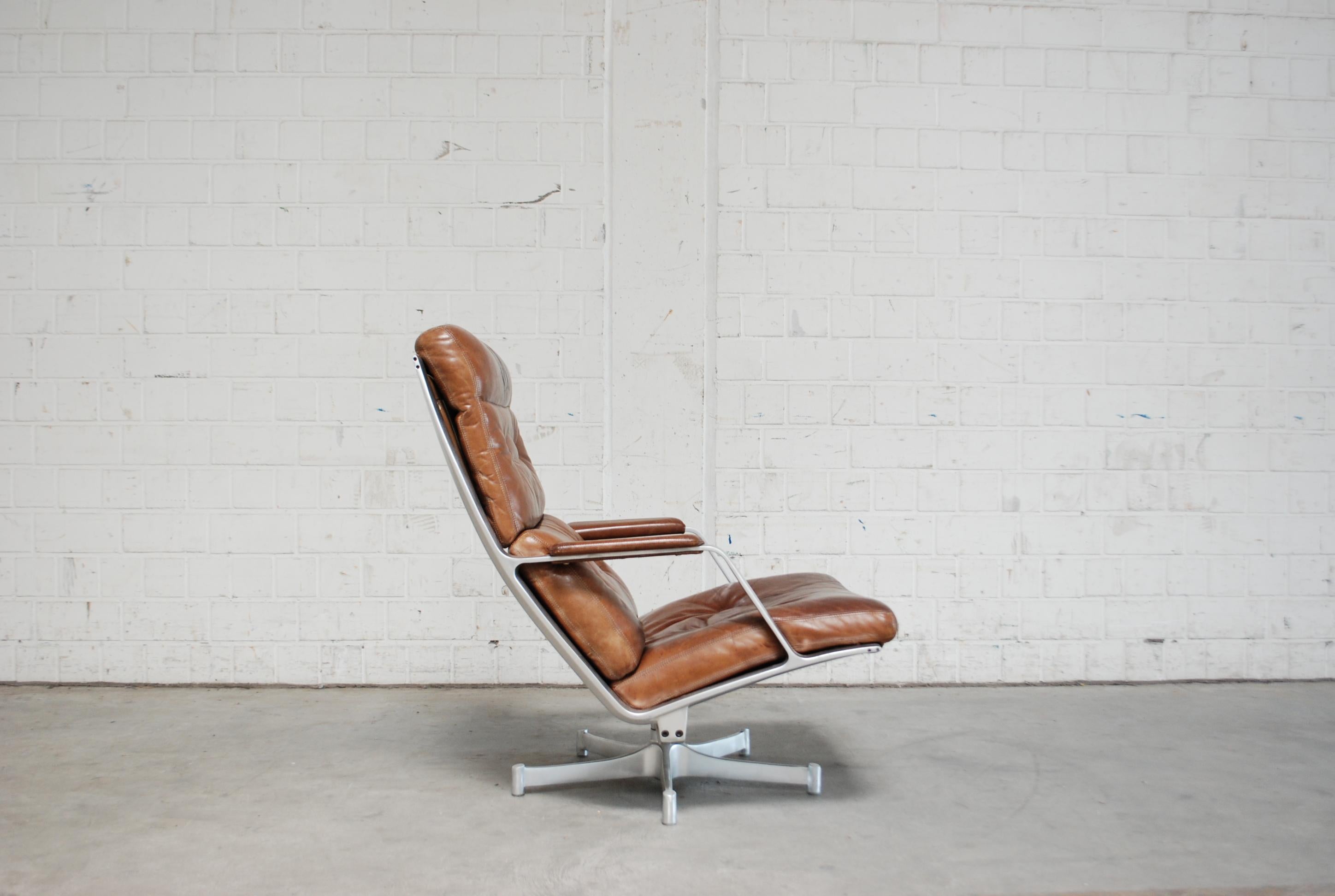 Kill International FK 85 Lounge Chair Cognac Leather design Kastholm / Fabricius 7