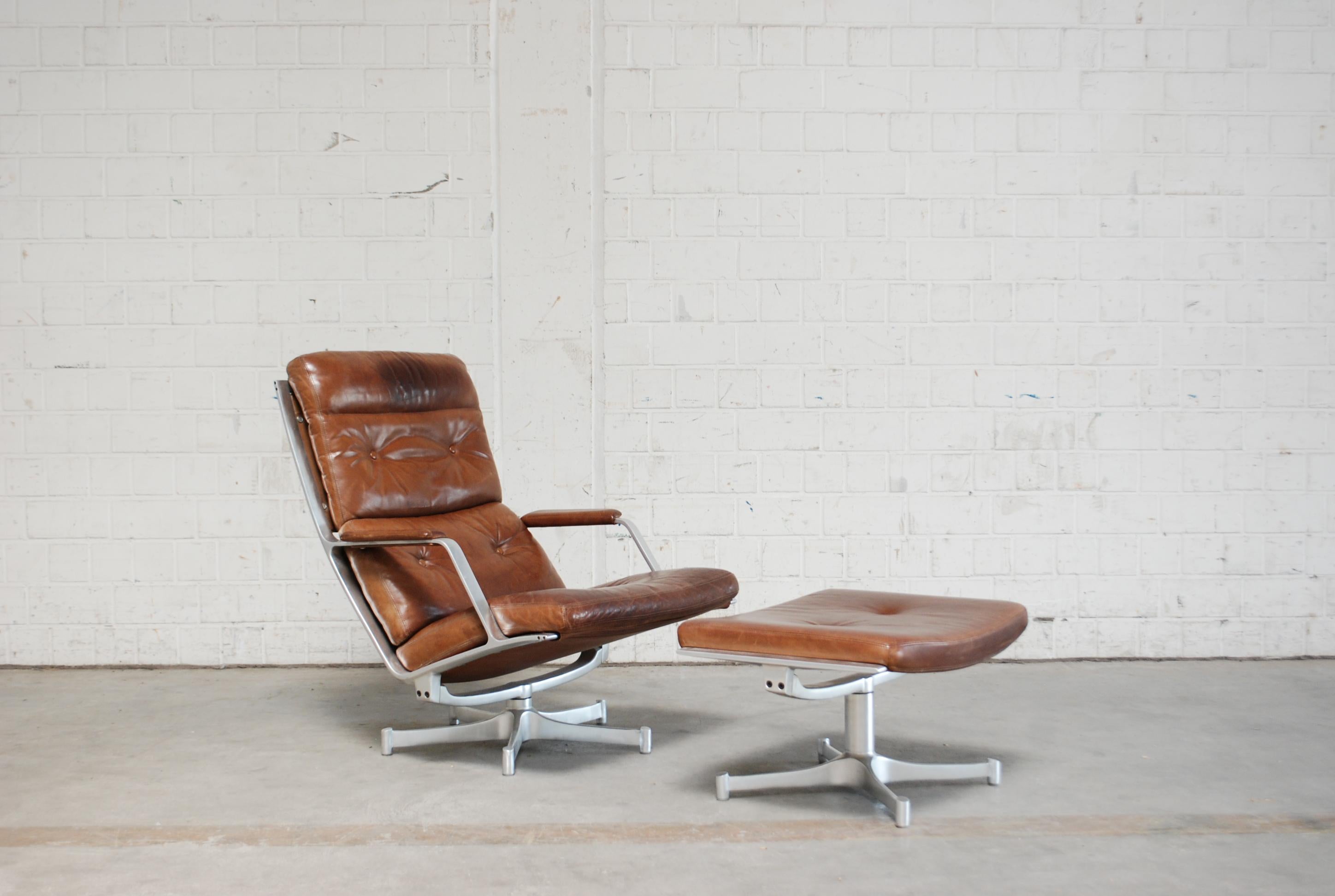 Kill International FK 85 Lounge Chair Cognac Leather design Kastholm / Fabricius 8