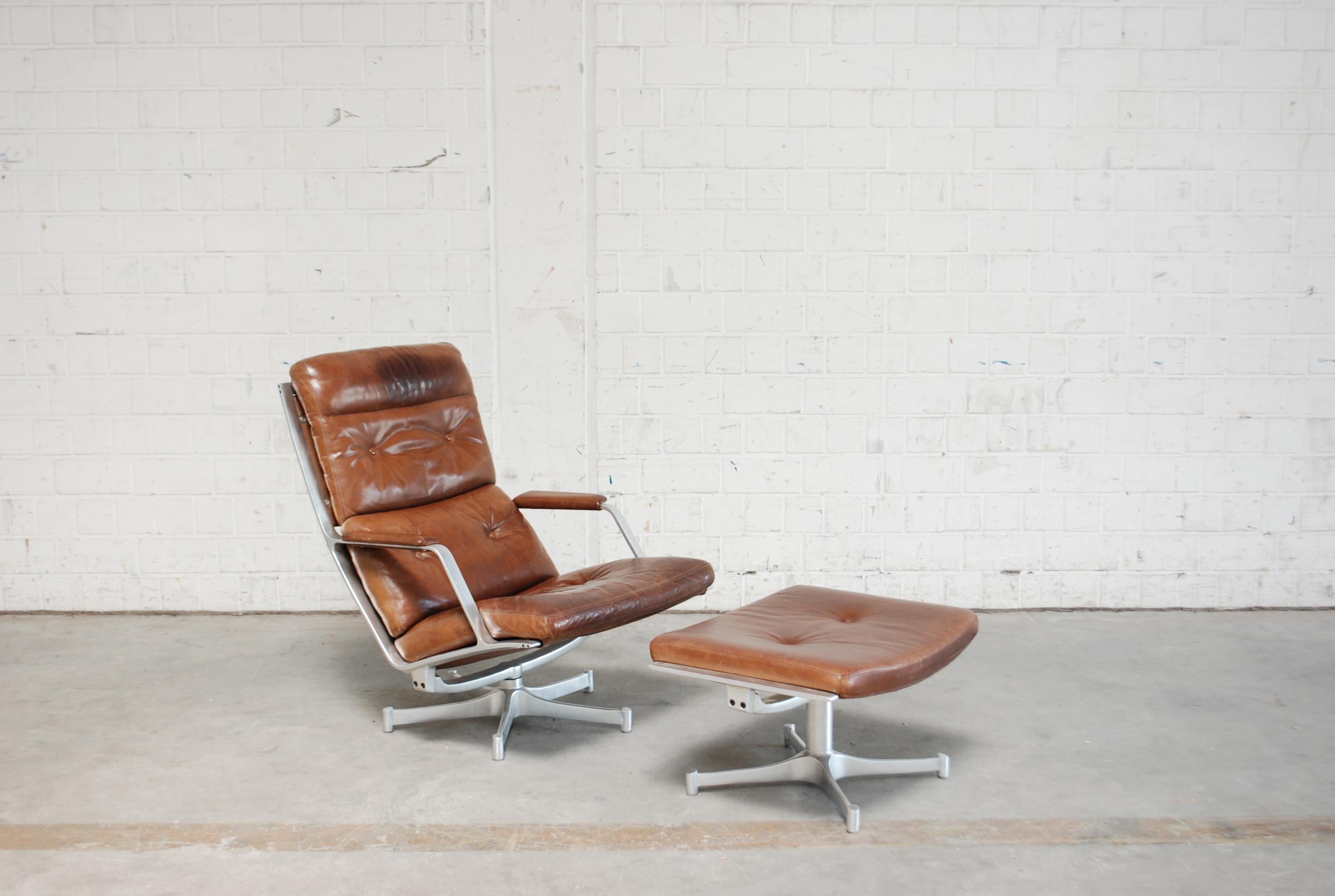 Kill International FK 85 Lounge Chair Cognac Leather design Kastholm / Fabricius 9