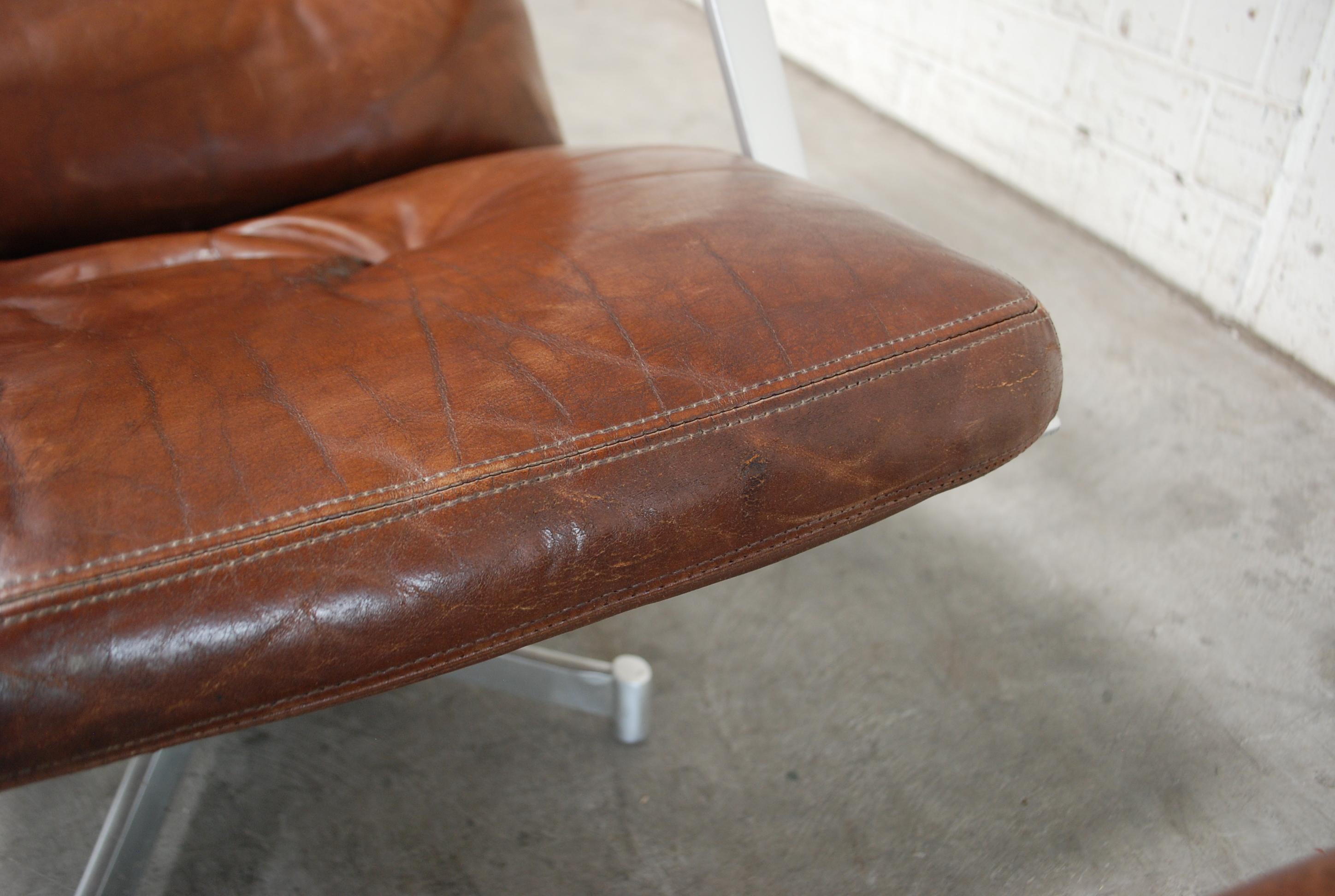 Kill International FK 85 Lounge Chair Cognac Leather design Kastholm / Fabricius 12