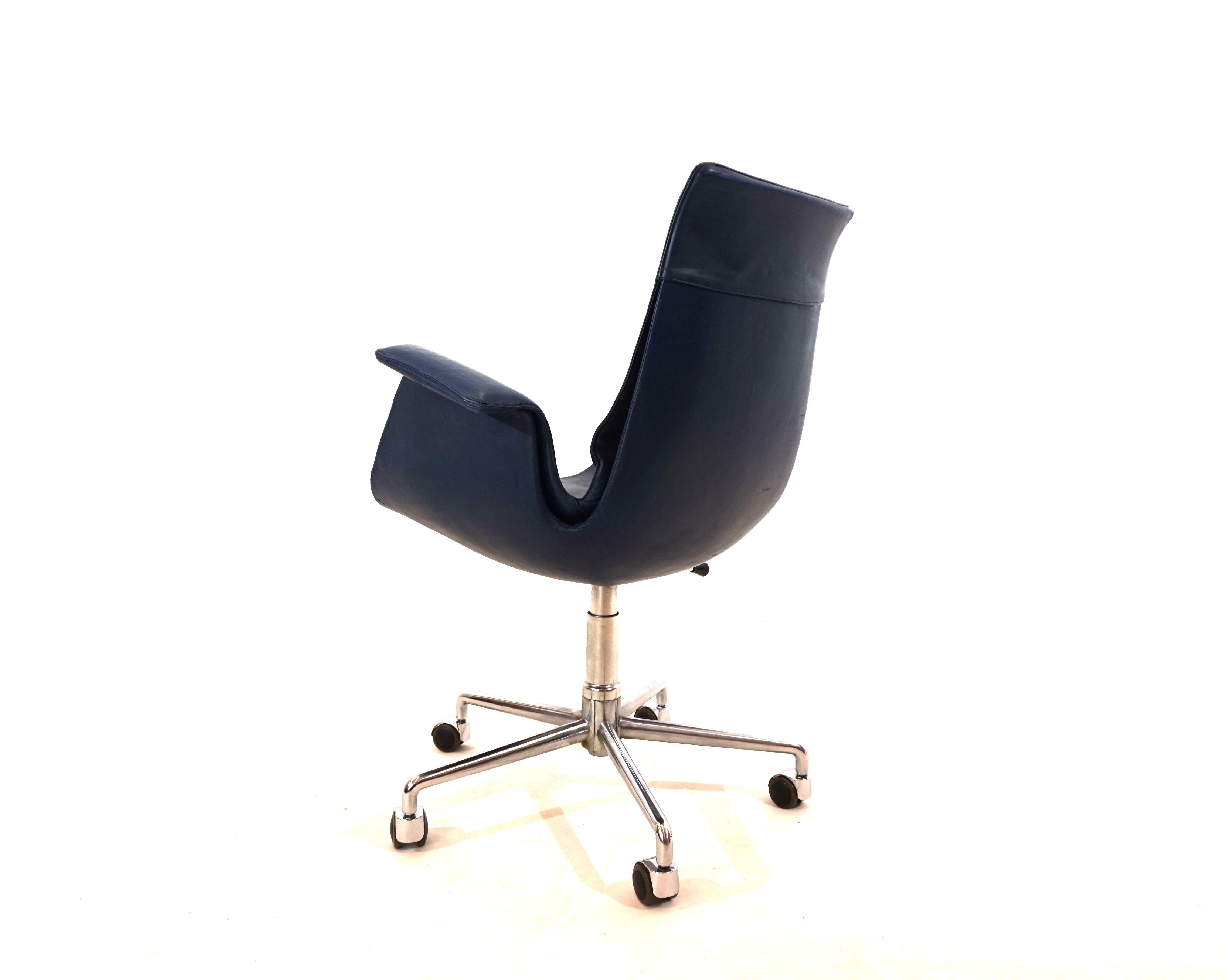 Kill International 6727 leather office chair by Fabricius & Kastholm In Good Condition For Sale In Ludwigslust, DE