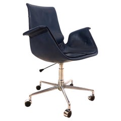 Retro Kill International 6727 leather office chair by Fabricius & Kastholm