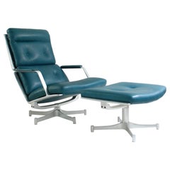 Chaise longue et pouf Petrol FK 85 de Kastholm & Fabricius pour Kill International