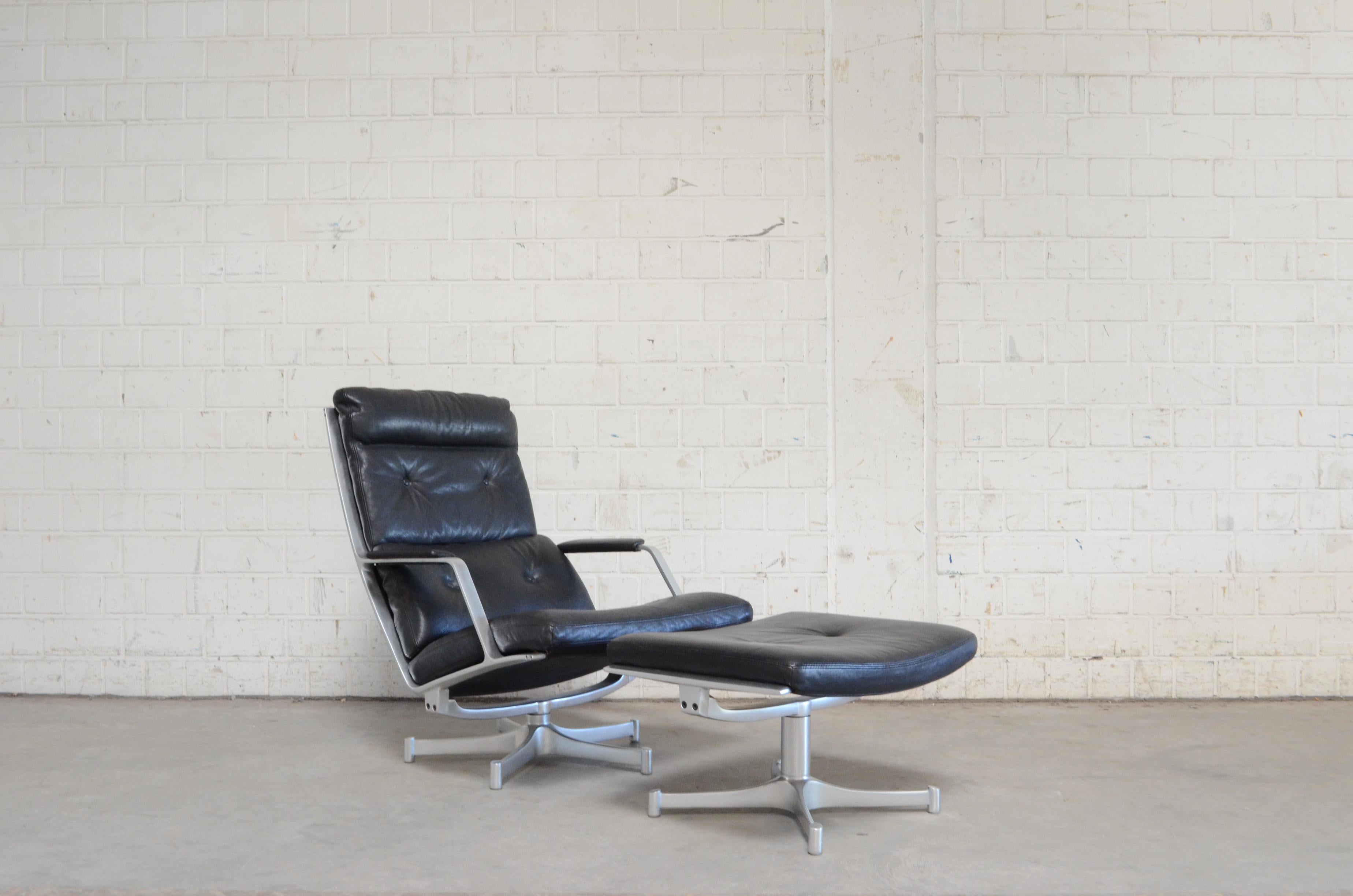 Kill International FK 85 Lounge Chair Cognac Leather Design Kastholm / Fabricius For Sale 3