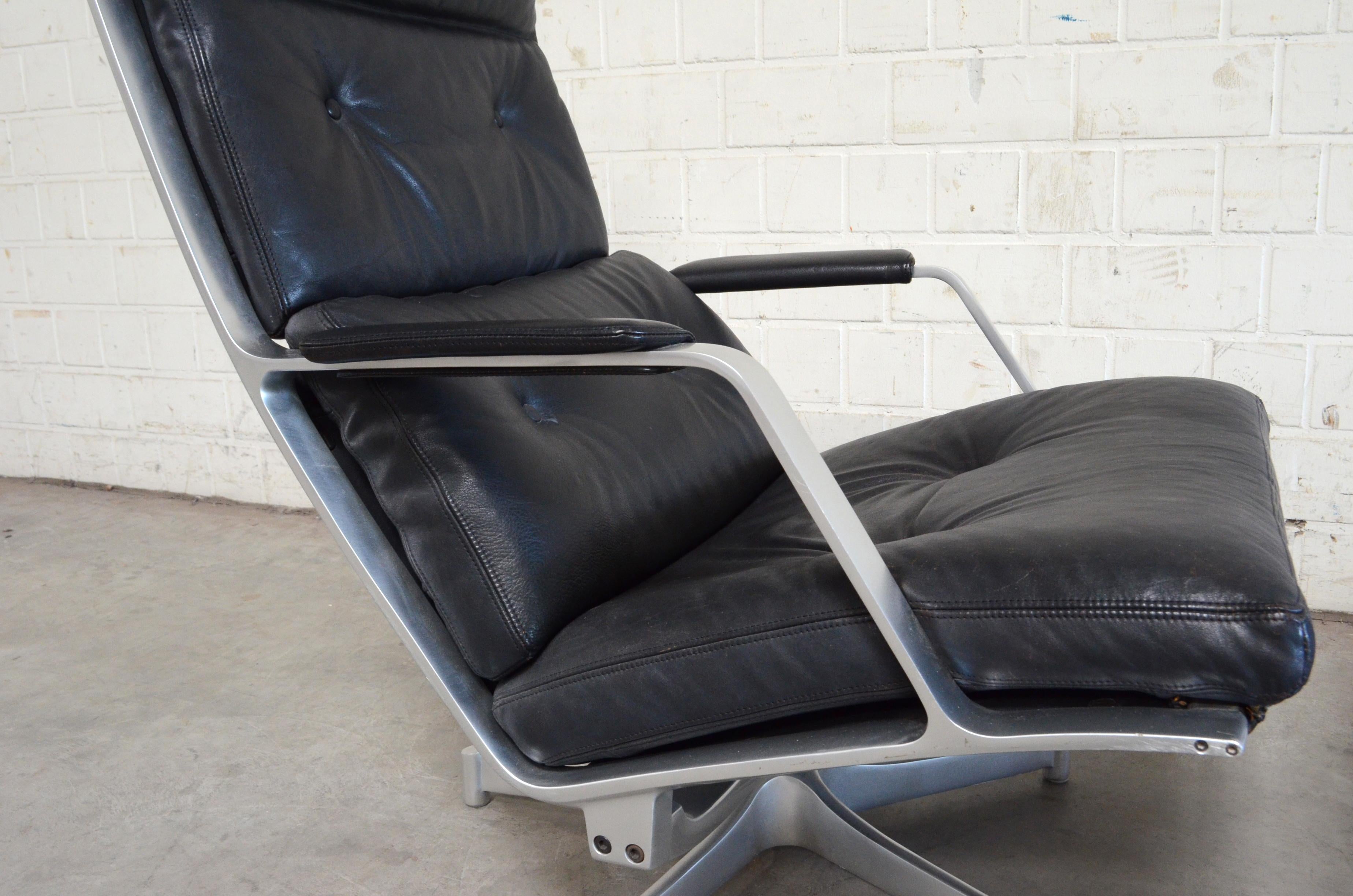 Kill International FK 85 Lounge Chair Cognac Leather Design Kastholm / Fabricius For Sale 7