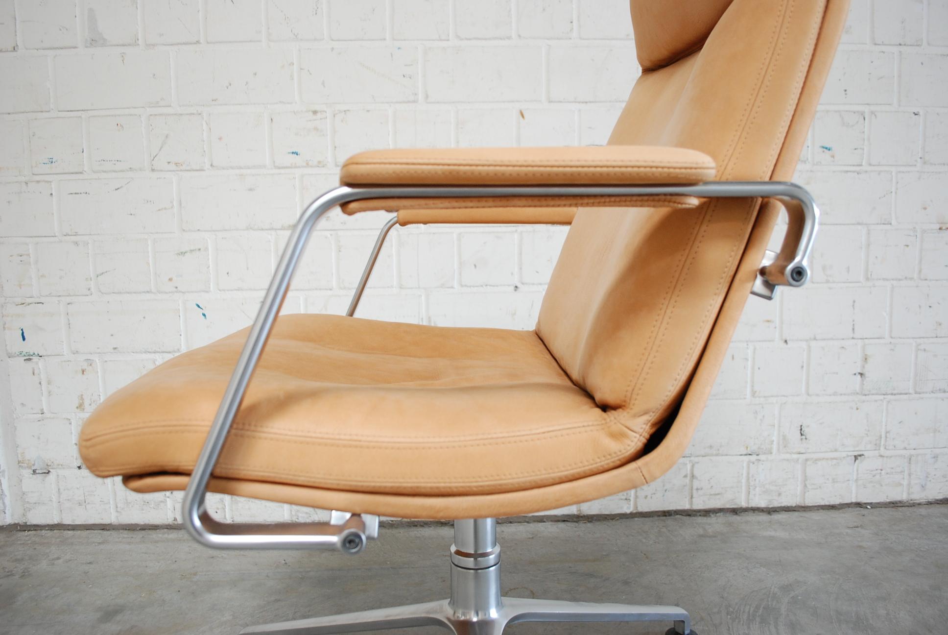 Kill International FK 86 Office Chair Cognac Leather by Kastholm & Fabricius 5