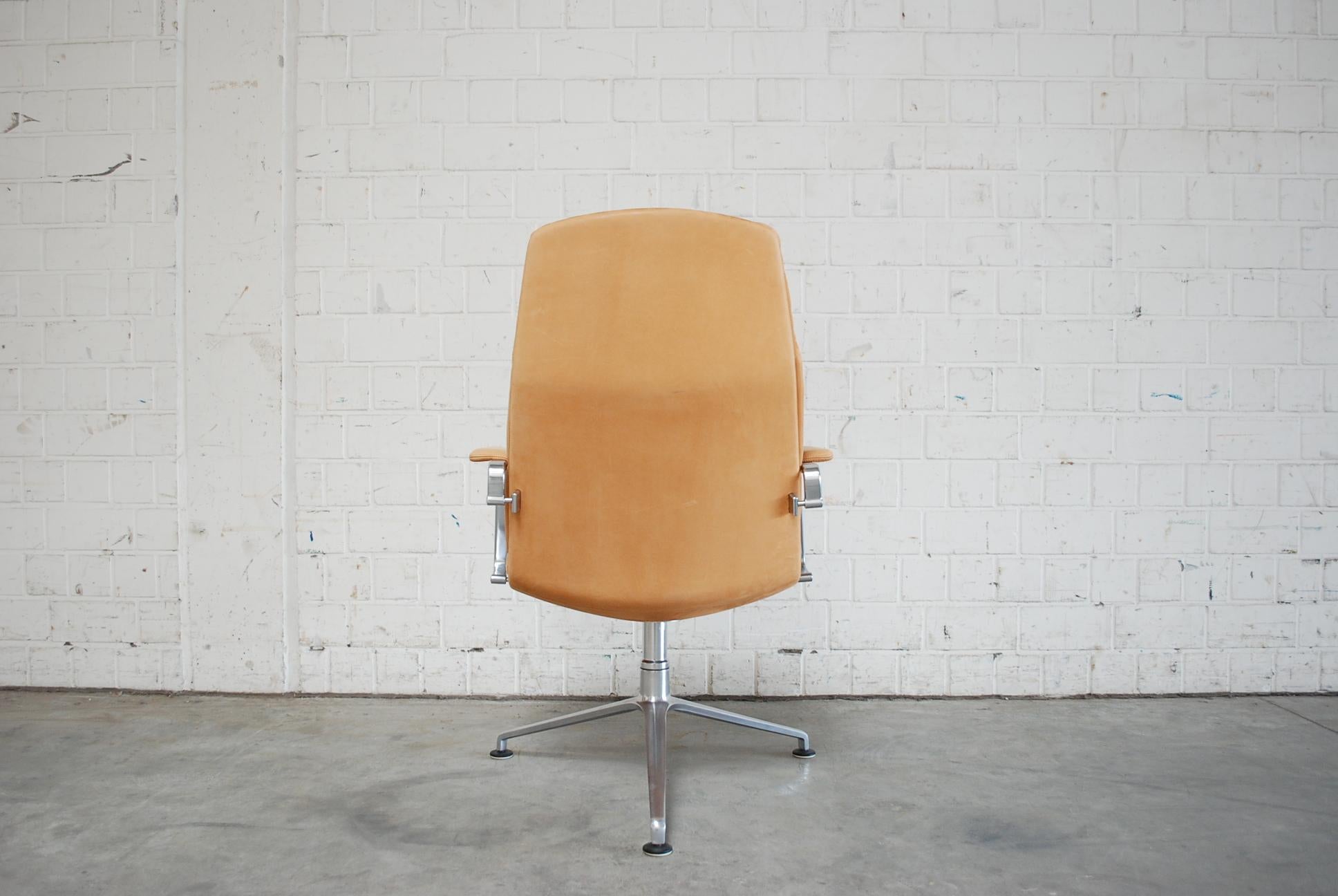 cognac leather office chair