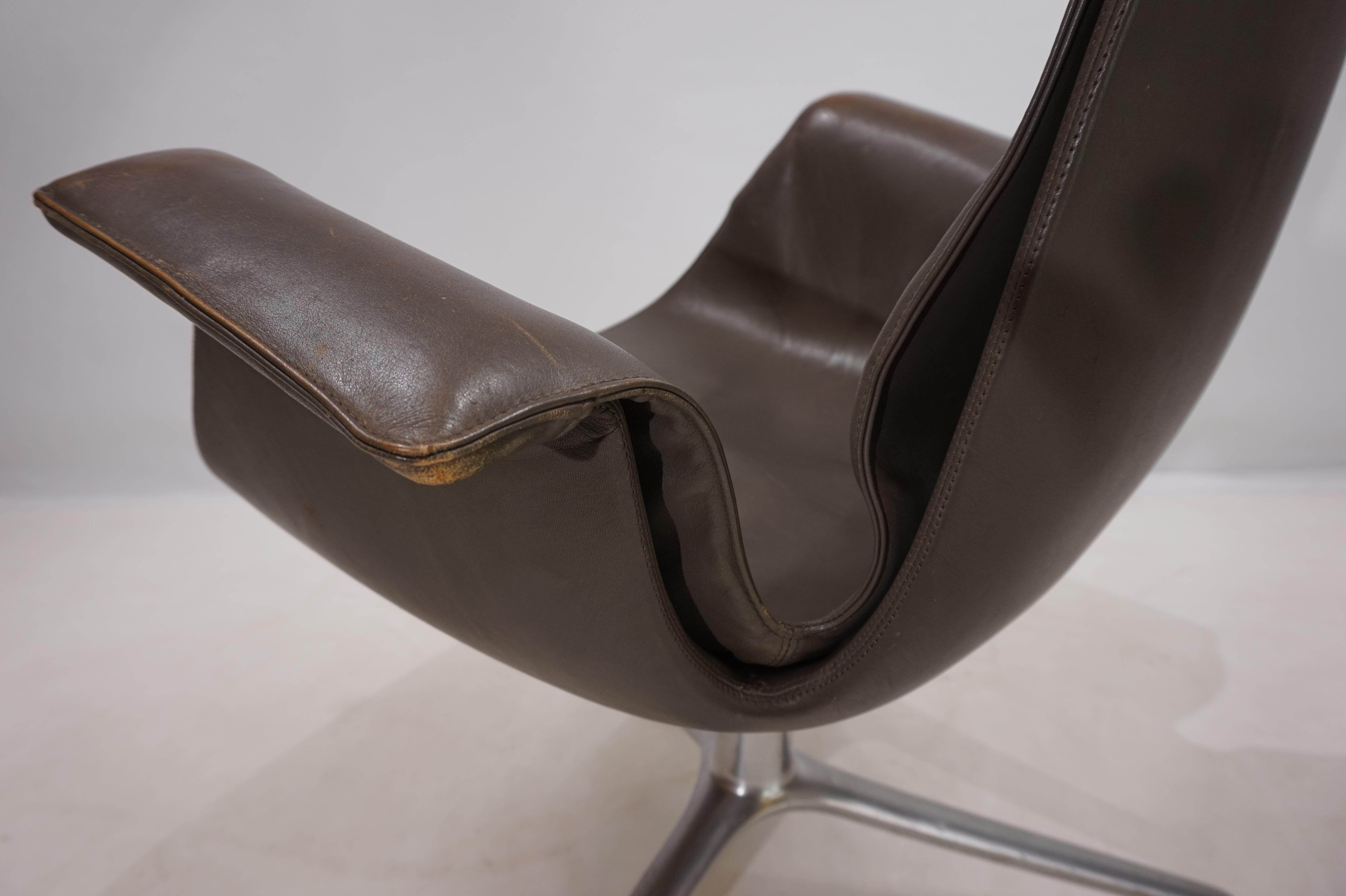 Kill International FK6725 leather chair by Fabricius & Kastholm, 1960 3
