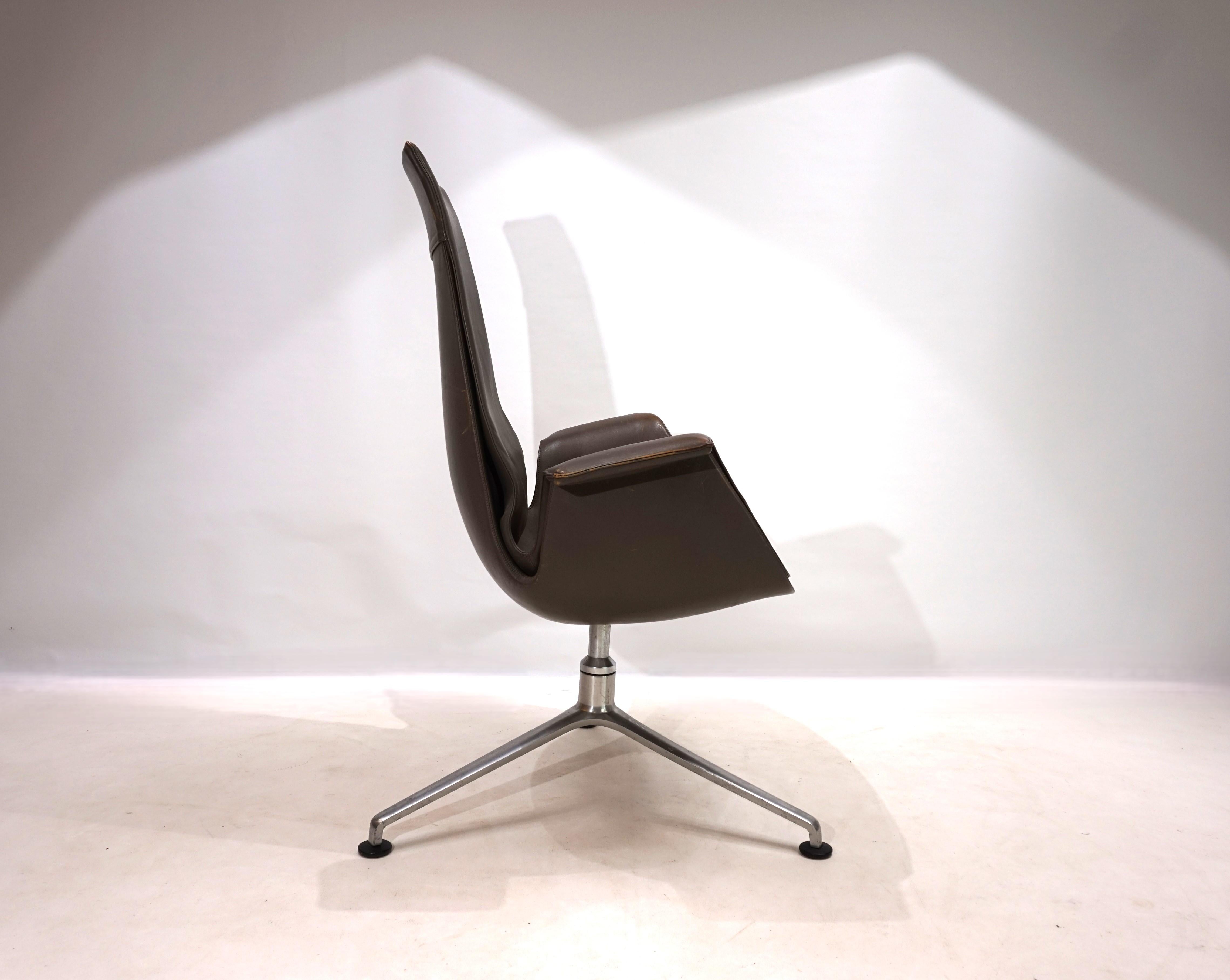 Kill International FK6725 leather chair by Fabricius & Kastholm, 1960 4