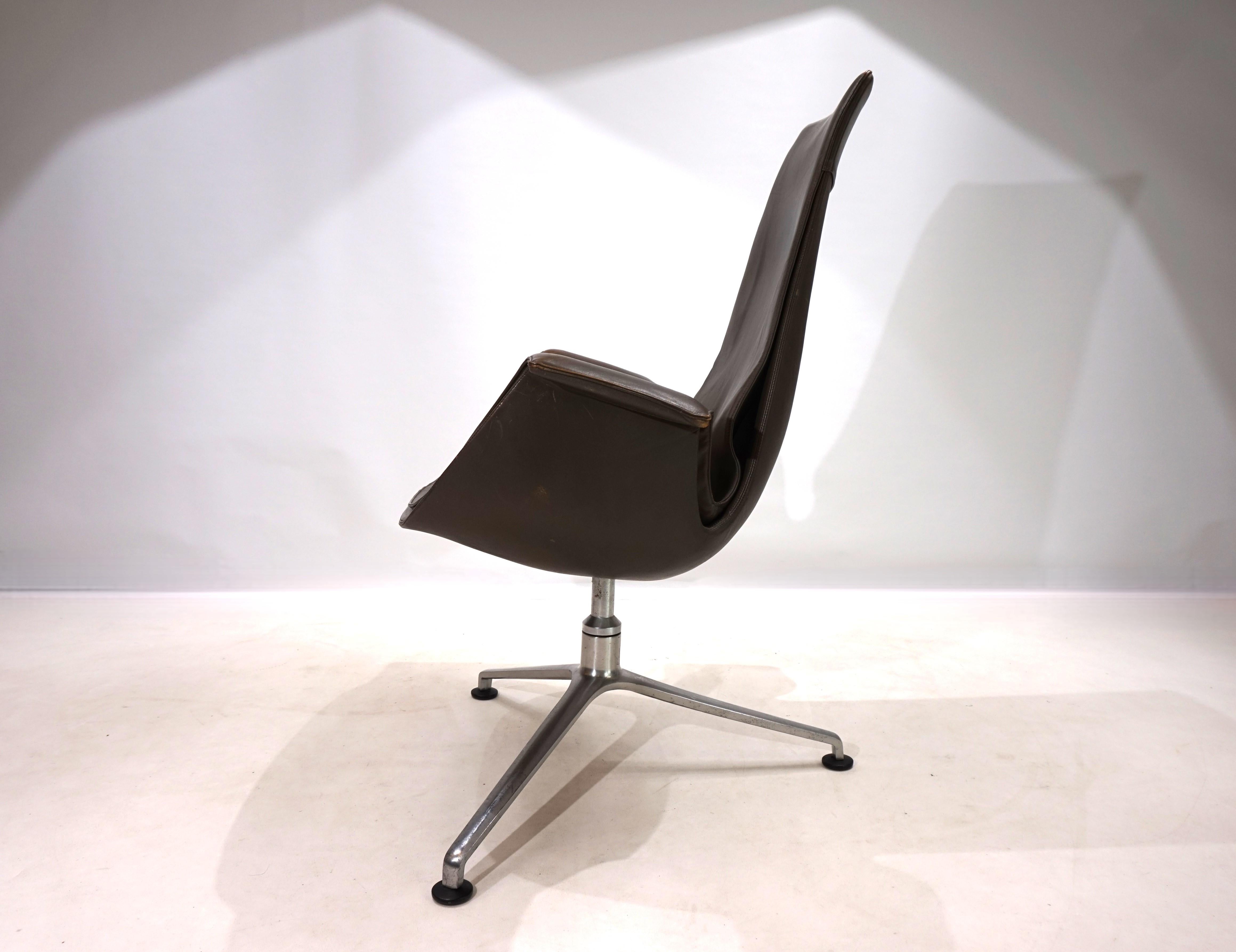 Mid-Century Modern Kill International FK6725 leather chair by Fabricius & Kastholm, 1960