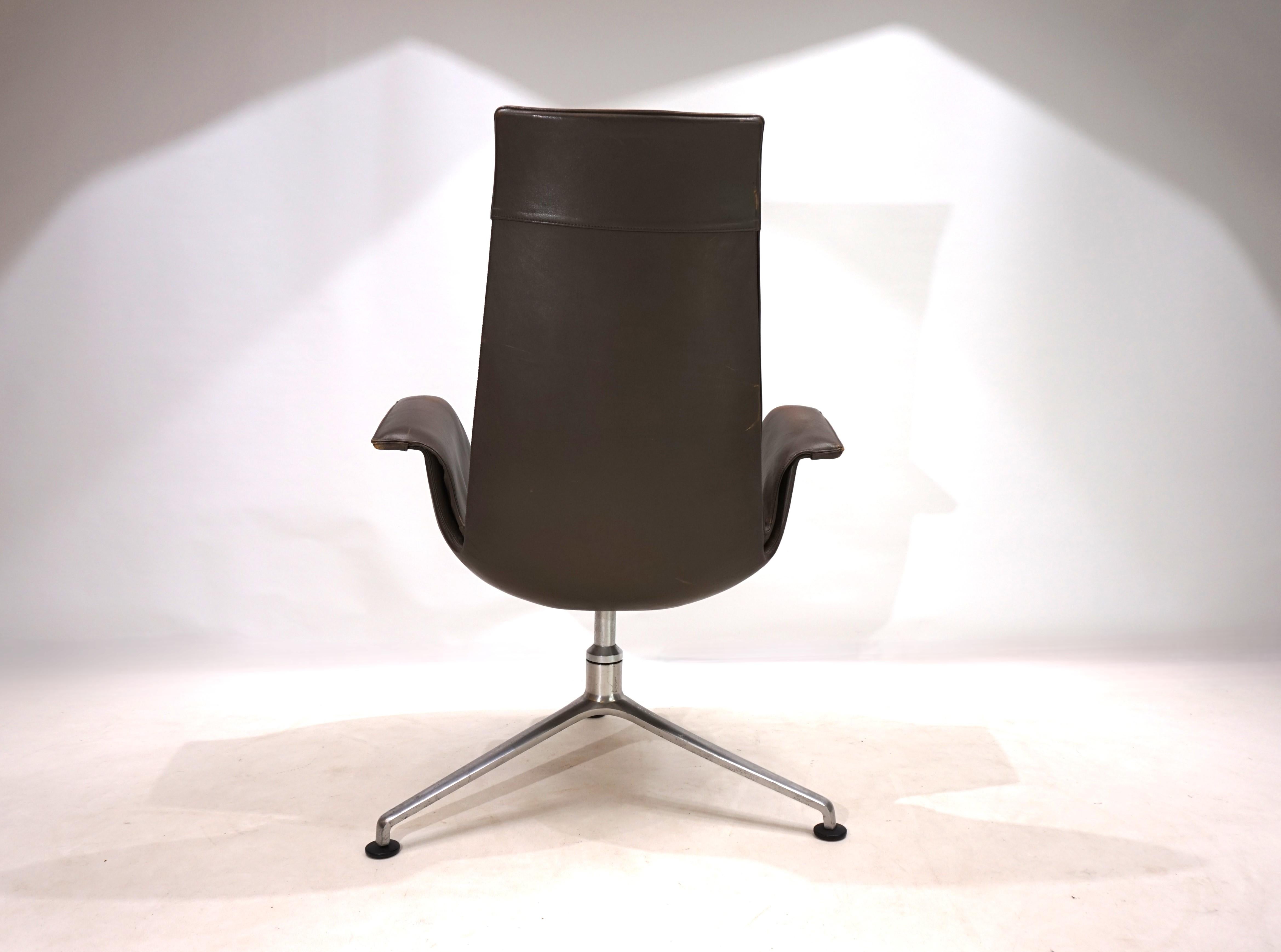 German Kill International FK6725 leather chair by Fabricius & Kastholm, 1960