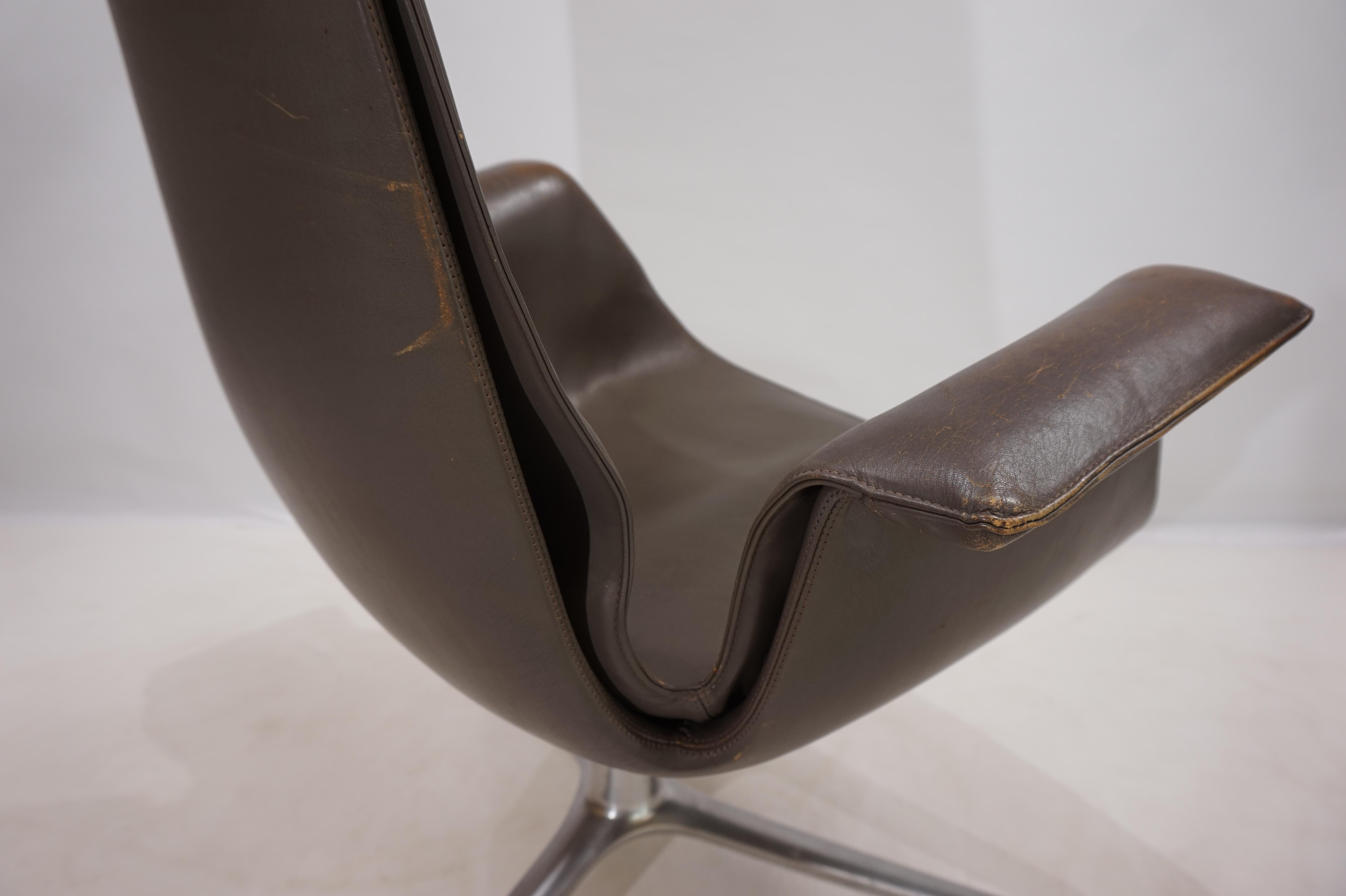 Kill International FK6725 leather chair by Fabricius & Kastholm, 1960 In Good Condition In Ludwigslust, DE