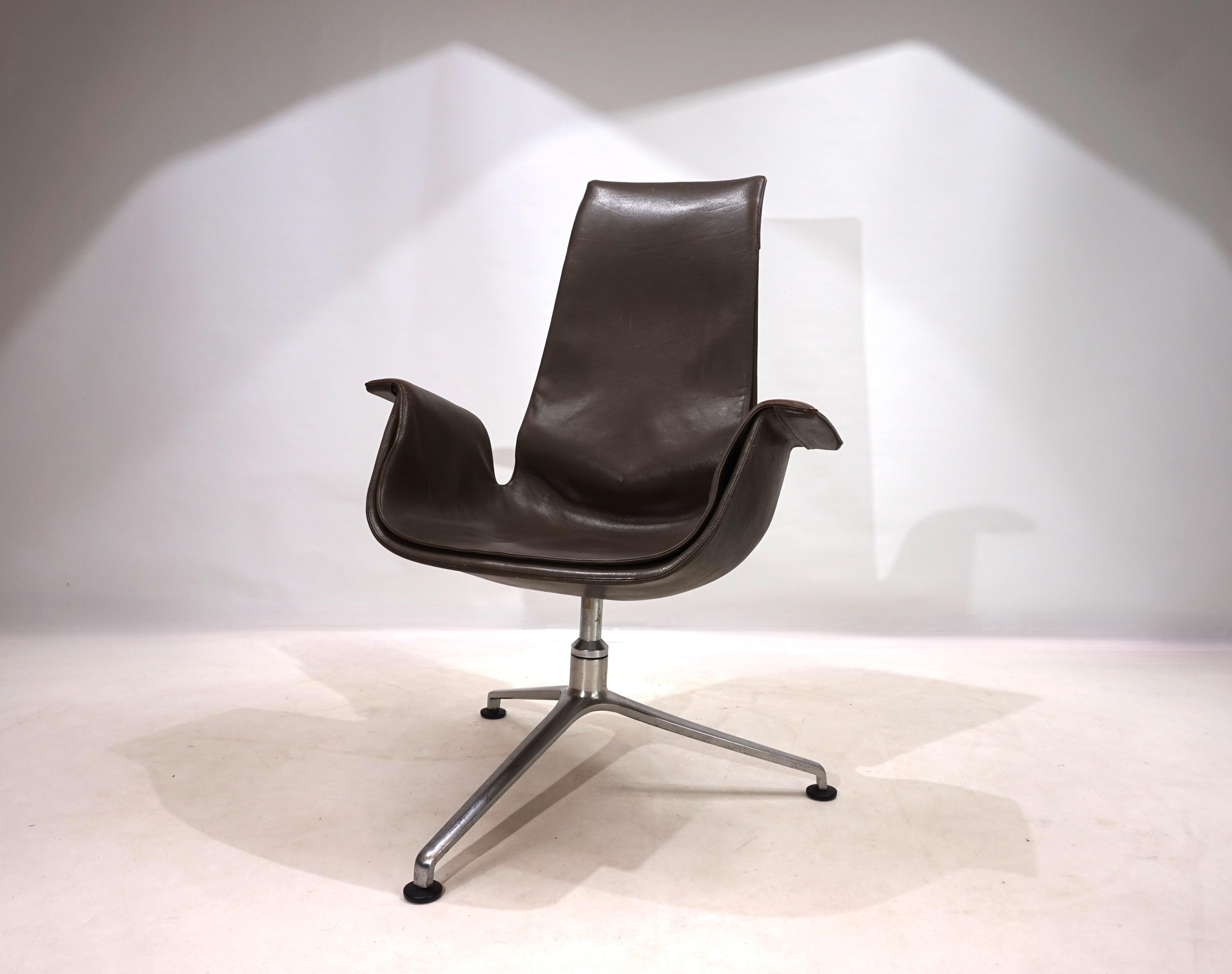 Mid-20th Century Kill International FK6725 leather chair by Fabricius & Kastholm, 1960