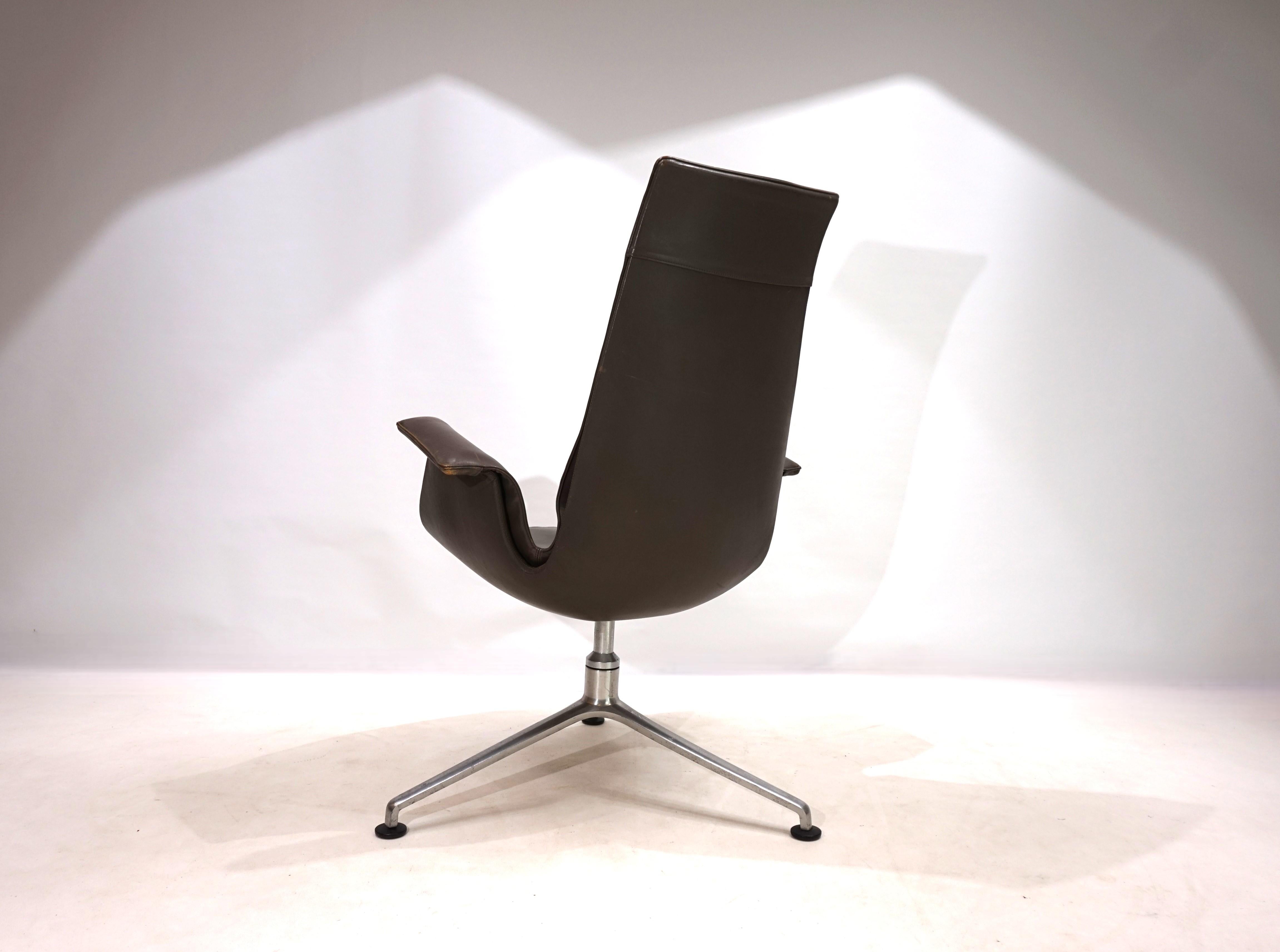 Kill International FK6725 leather chair by Fabricius & Kastholm, 1960 2