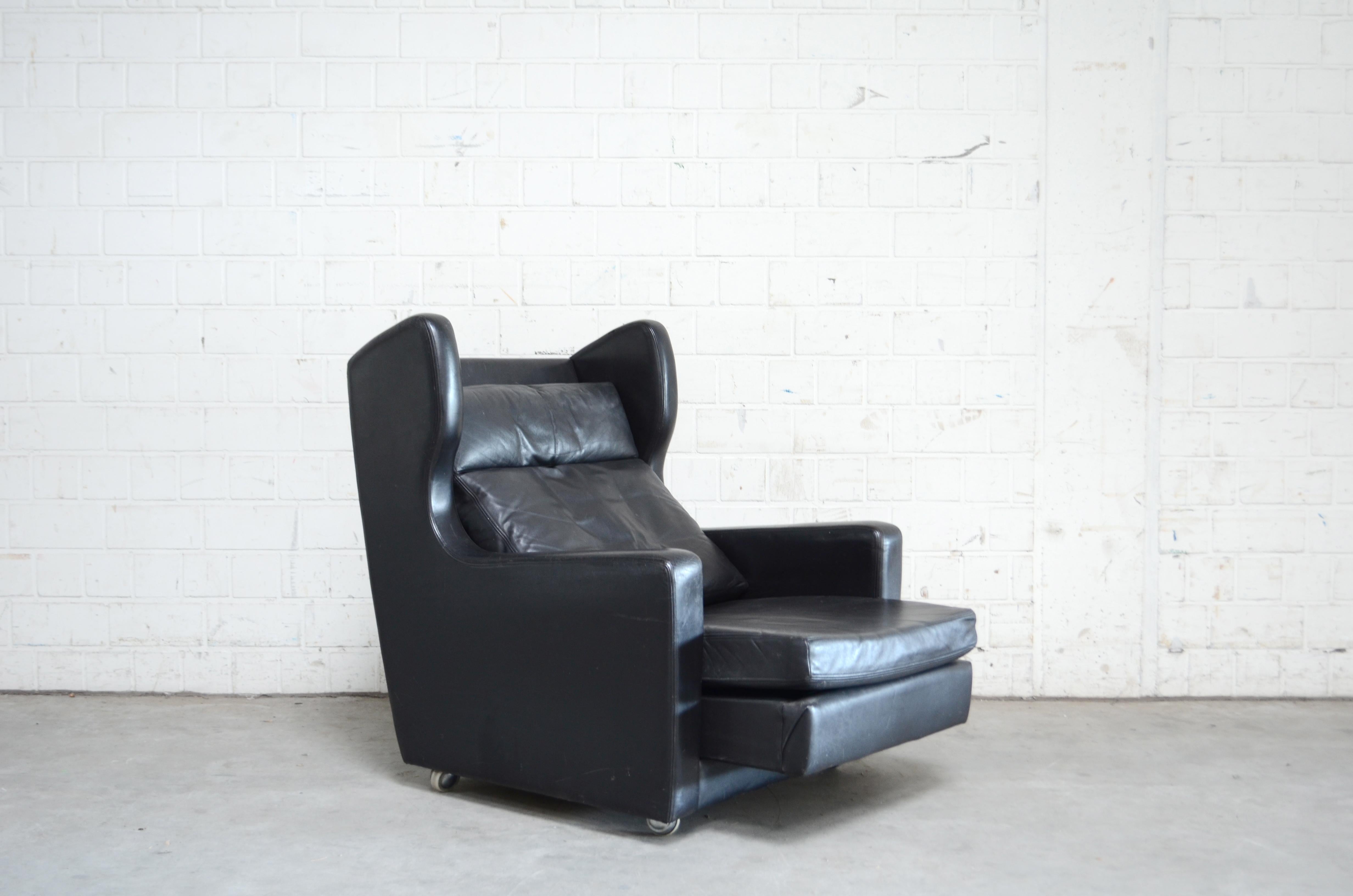 Kill International Highback Lounge Leather Chair black 6