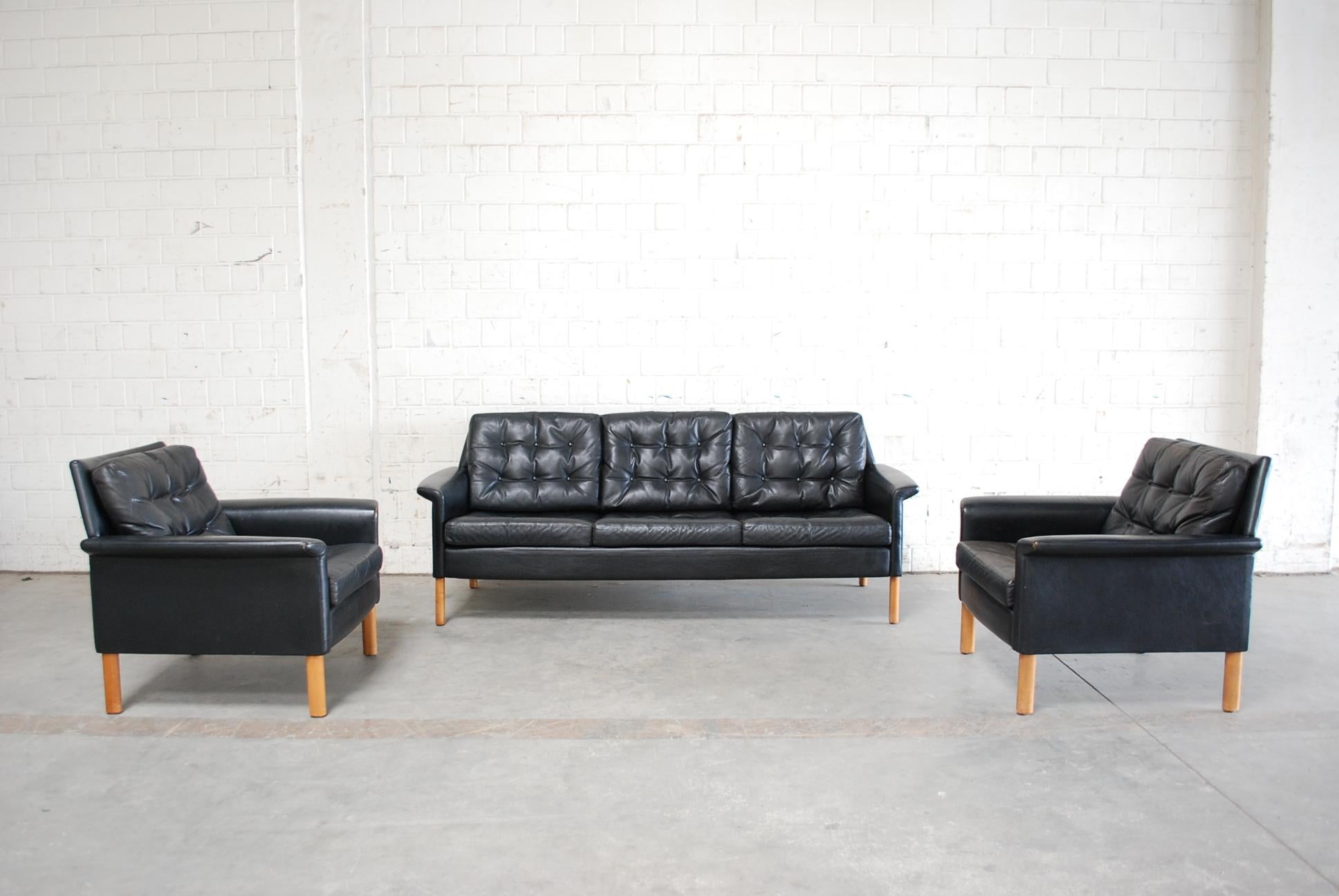 Kill International Leather Sofa Design by Rudolf Glatzel, 1960s For Sale 11