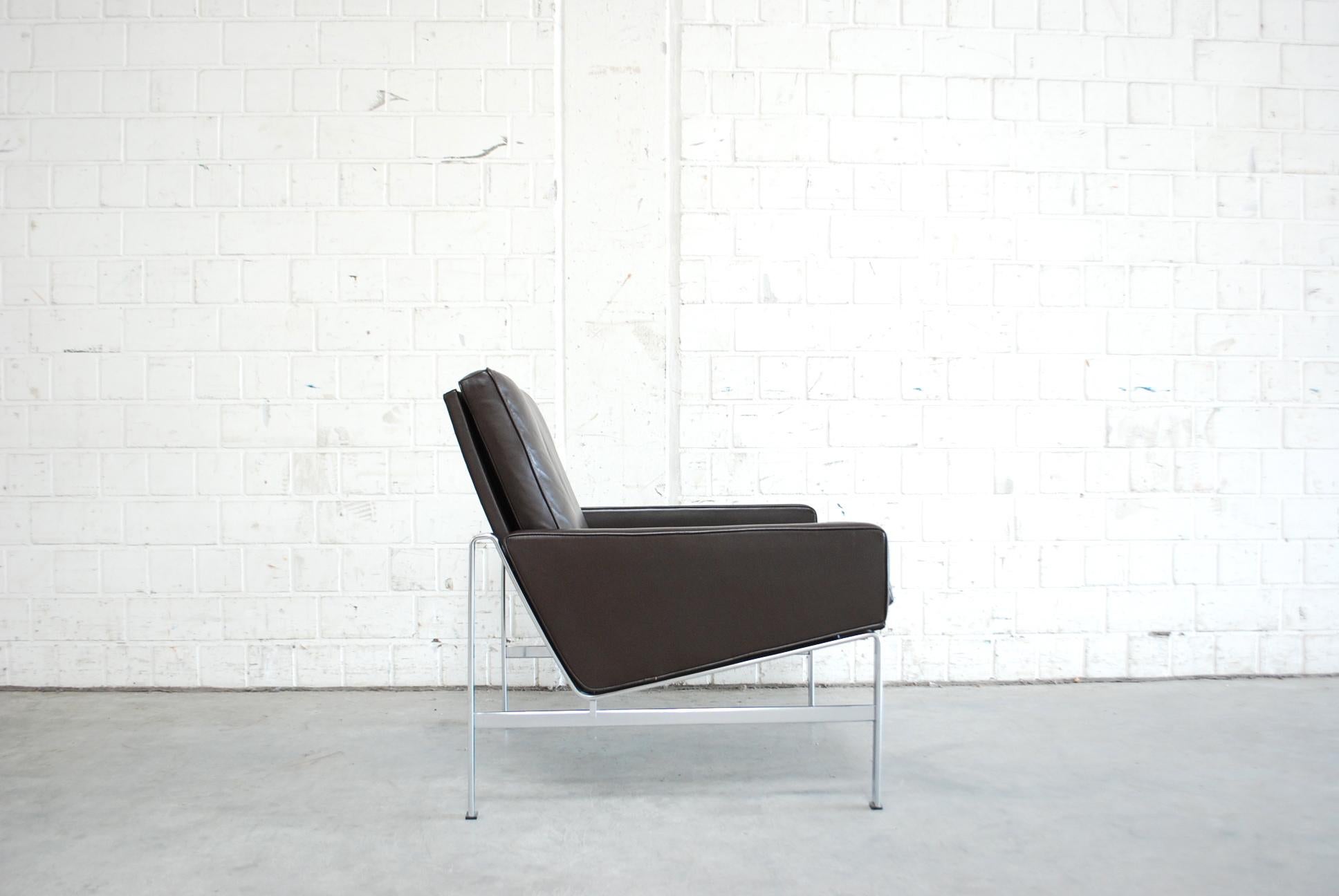 Leather Kill International Model 6720 Lounge Chair Armchair by Kastholm & Fabricius For Sale