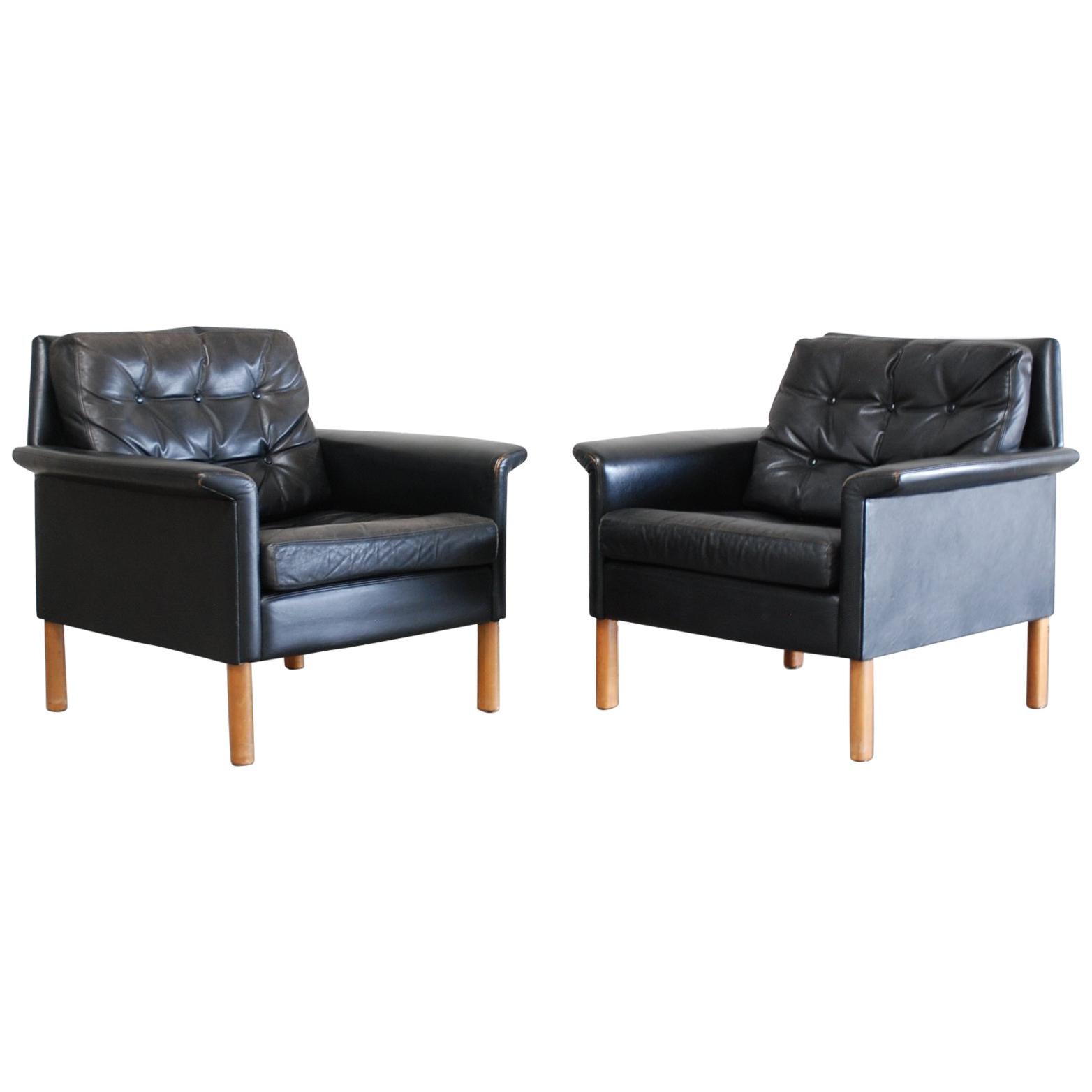 Kill International Pair of Leather Armchair Design by Rudolf Glatzel, 1960s