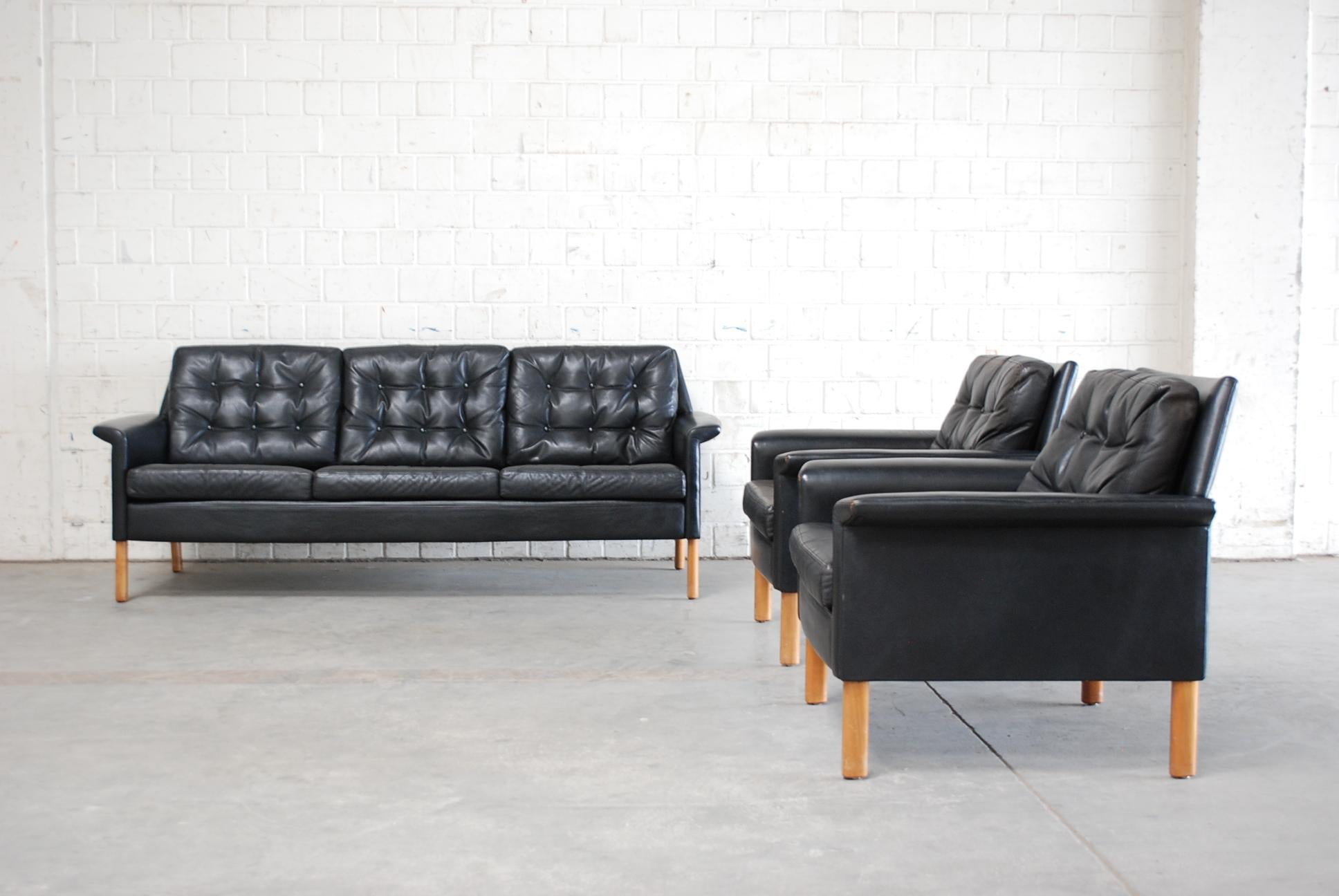 Kill International Coppia di poltrone in pelle design di Rudolf Glatzel, anni '60 in vendita 13