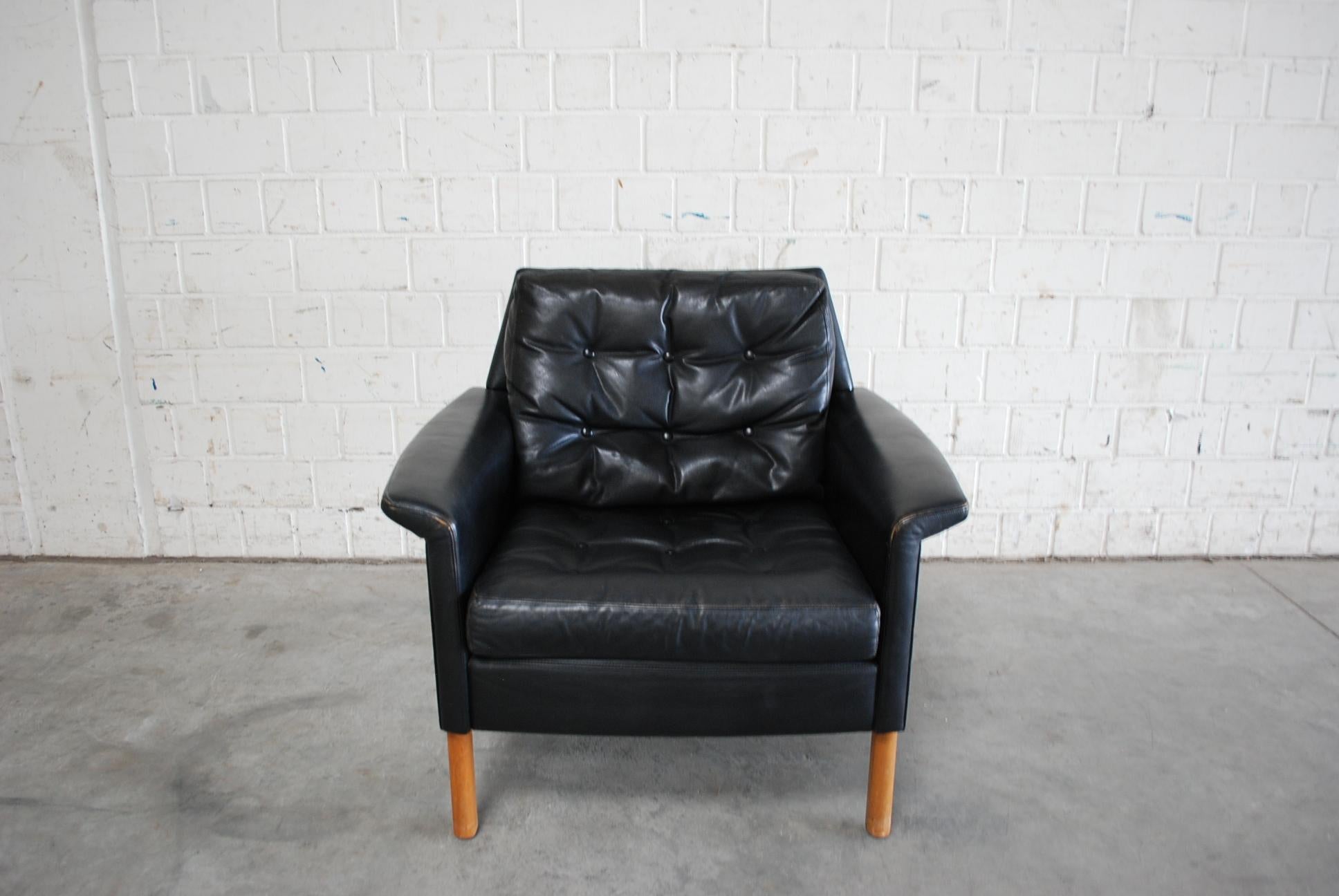 20th Century Kill International Pair of Leather Armchair Design by Rudolf Glatzel, 1960s For Sale