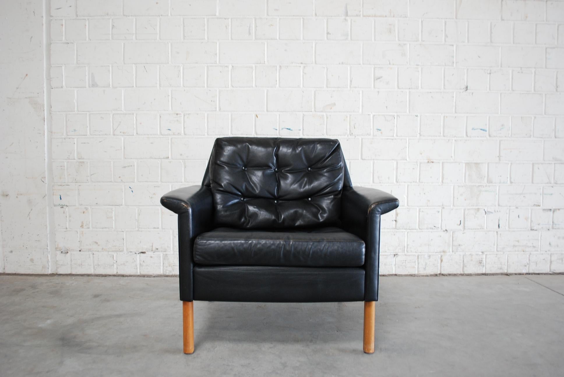 Kill International Pair of Leather Armchair Design by Rudolf Glatzel, 1960s For Sale 1