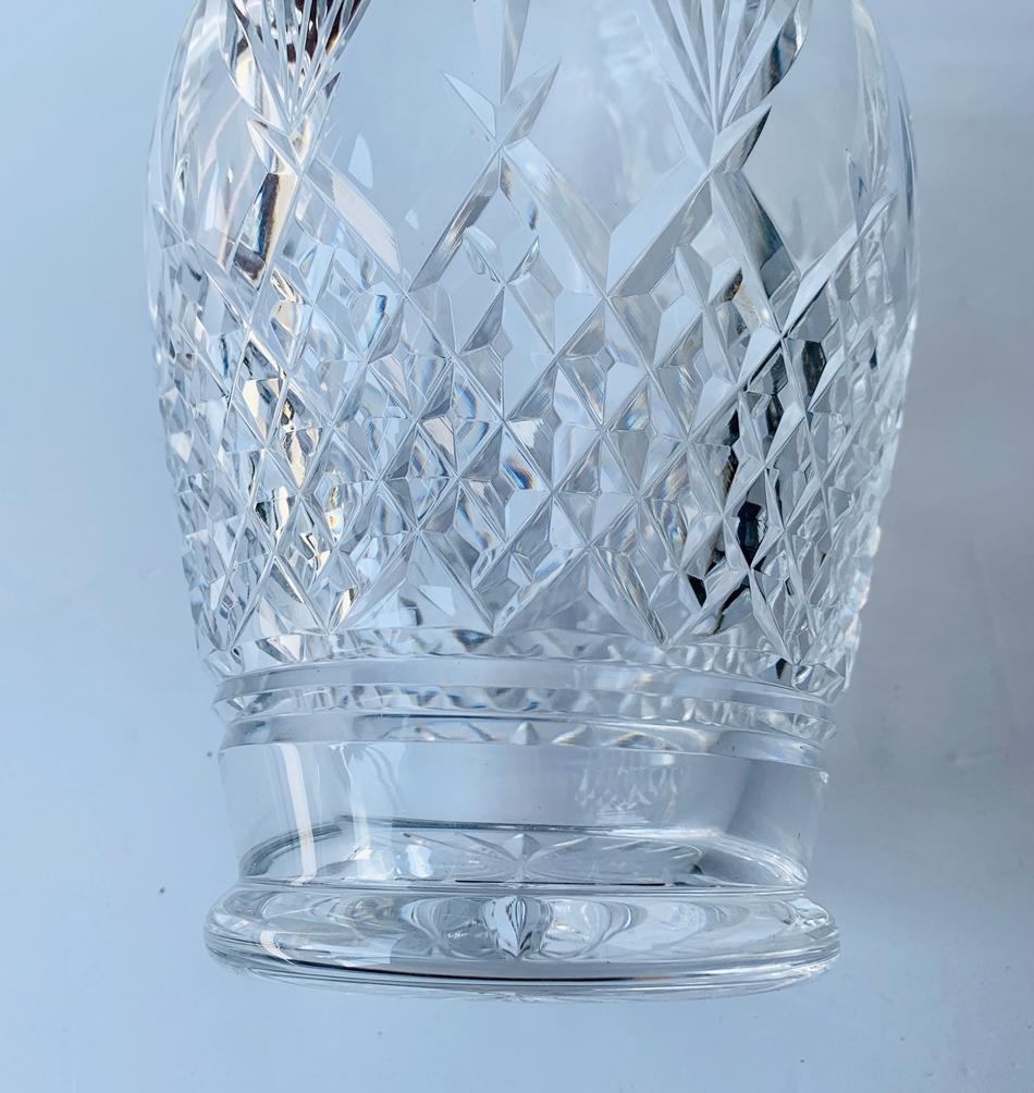 Modern Killarney Clear Crystal Table Vase by Waterford For Sale