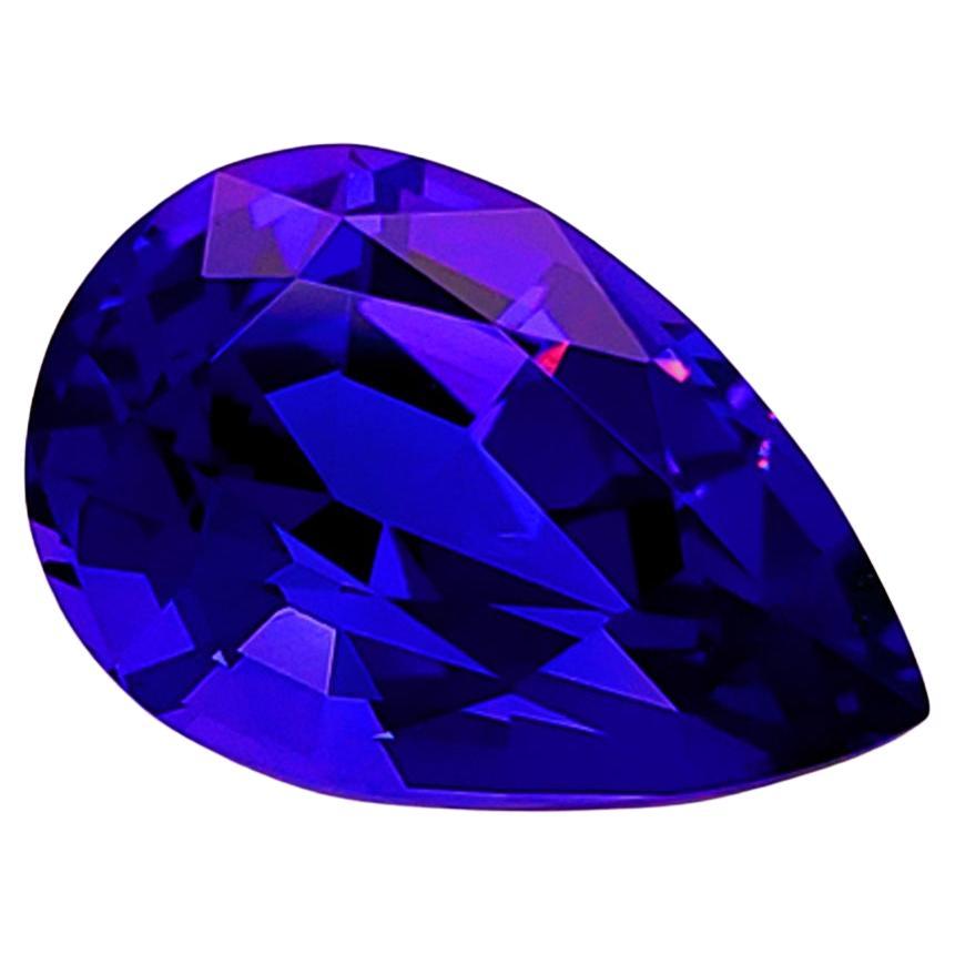 Tanzanite bleu éclatant de 7,69 carats, parfaite pour une bague ou un pendentif