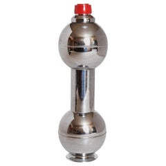 Killer Large Retro Machine Age Barbell or Dumb Bell Cocktail Shaker