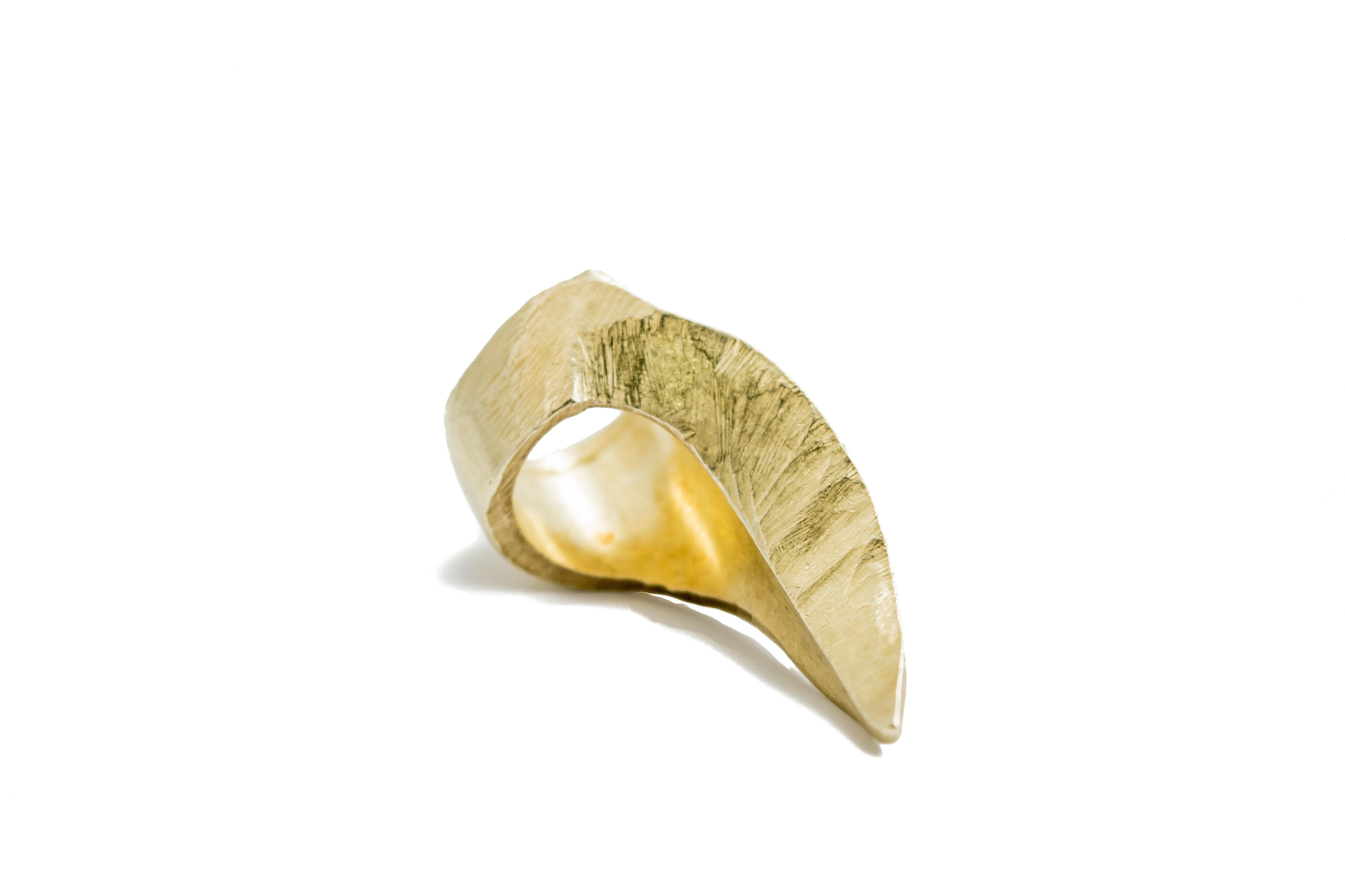 For Sale:  Killer Nail 10K Yellow Gold Ring by Heavy Metals NYC 4
