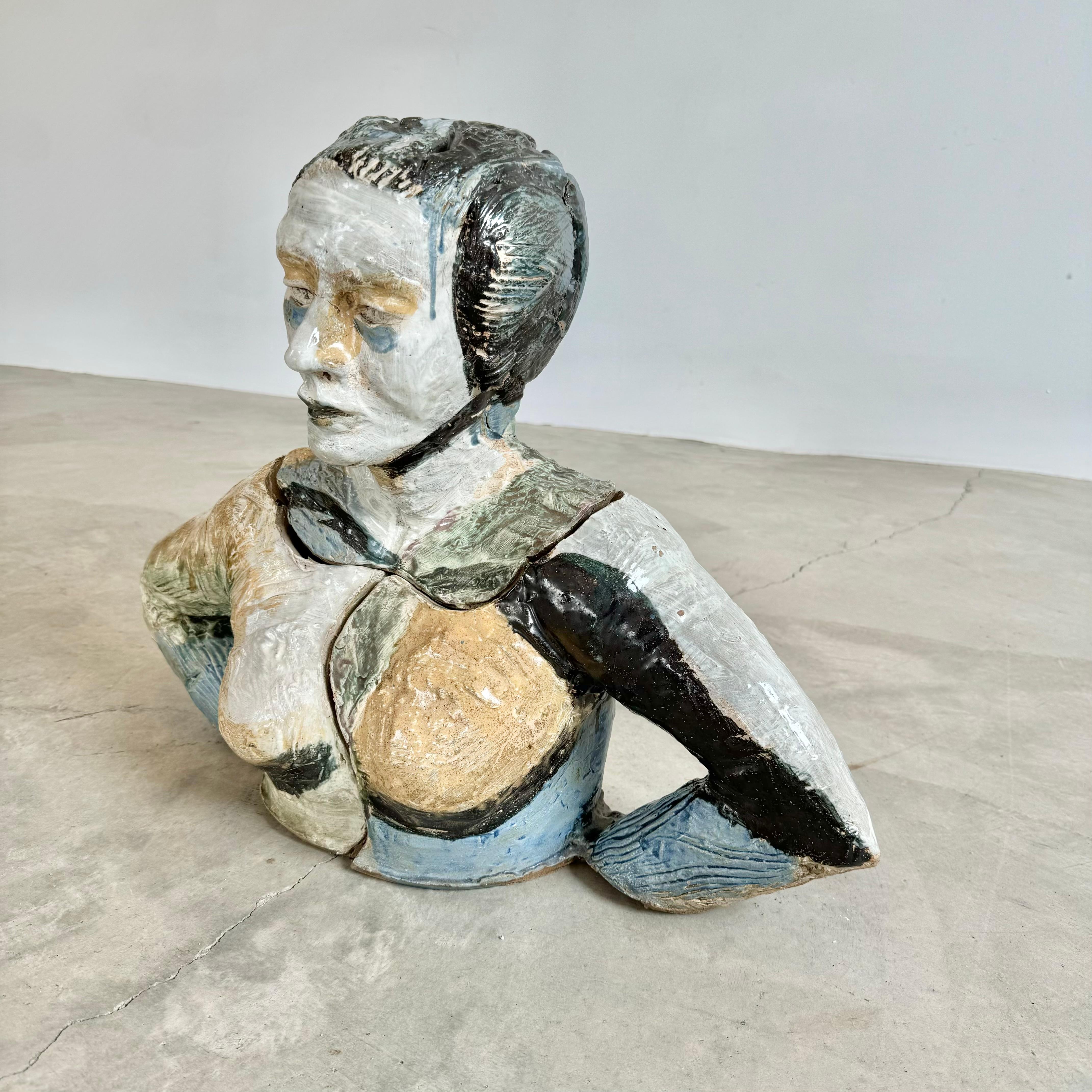 Escultura de arcilla cocida de una mujer, años 80 EE.UU. en venta 4