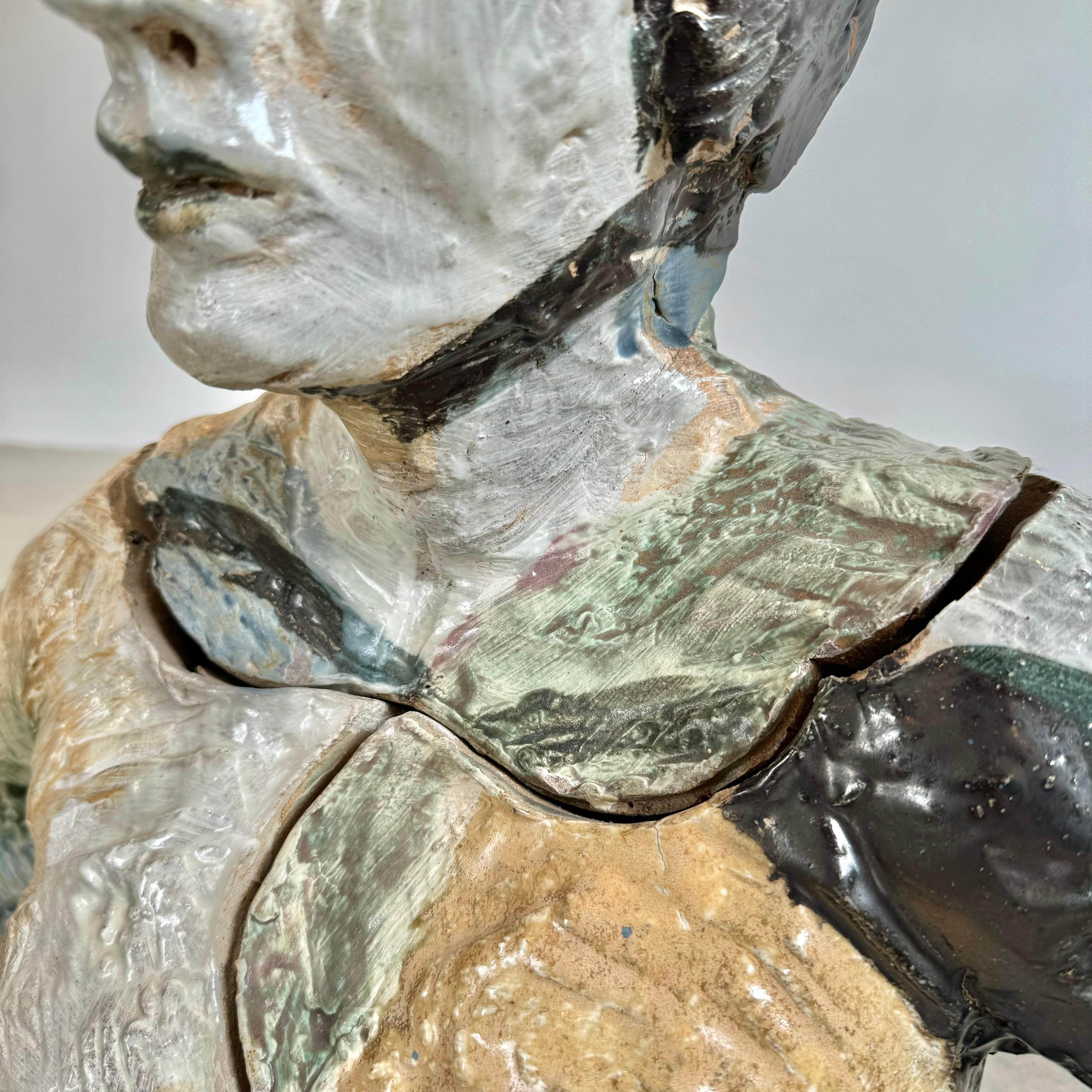 Escultura de arcilla cocida de una mujer, años 80 EE.UU. en venta 6