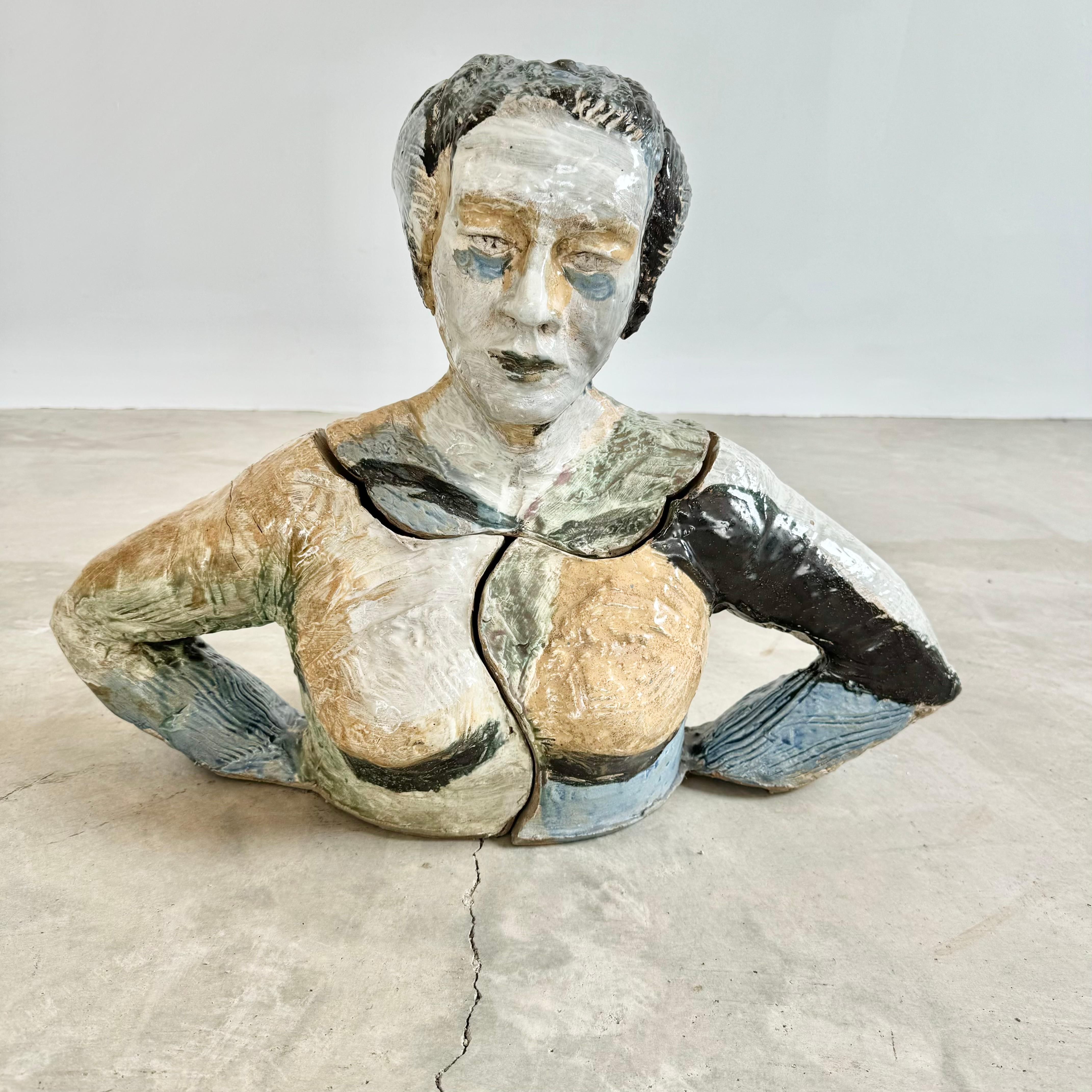 Escultura de arcilla cocida de una mujer, años 80 EE.UU. Estadounidense en venta
