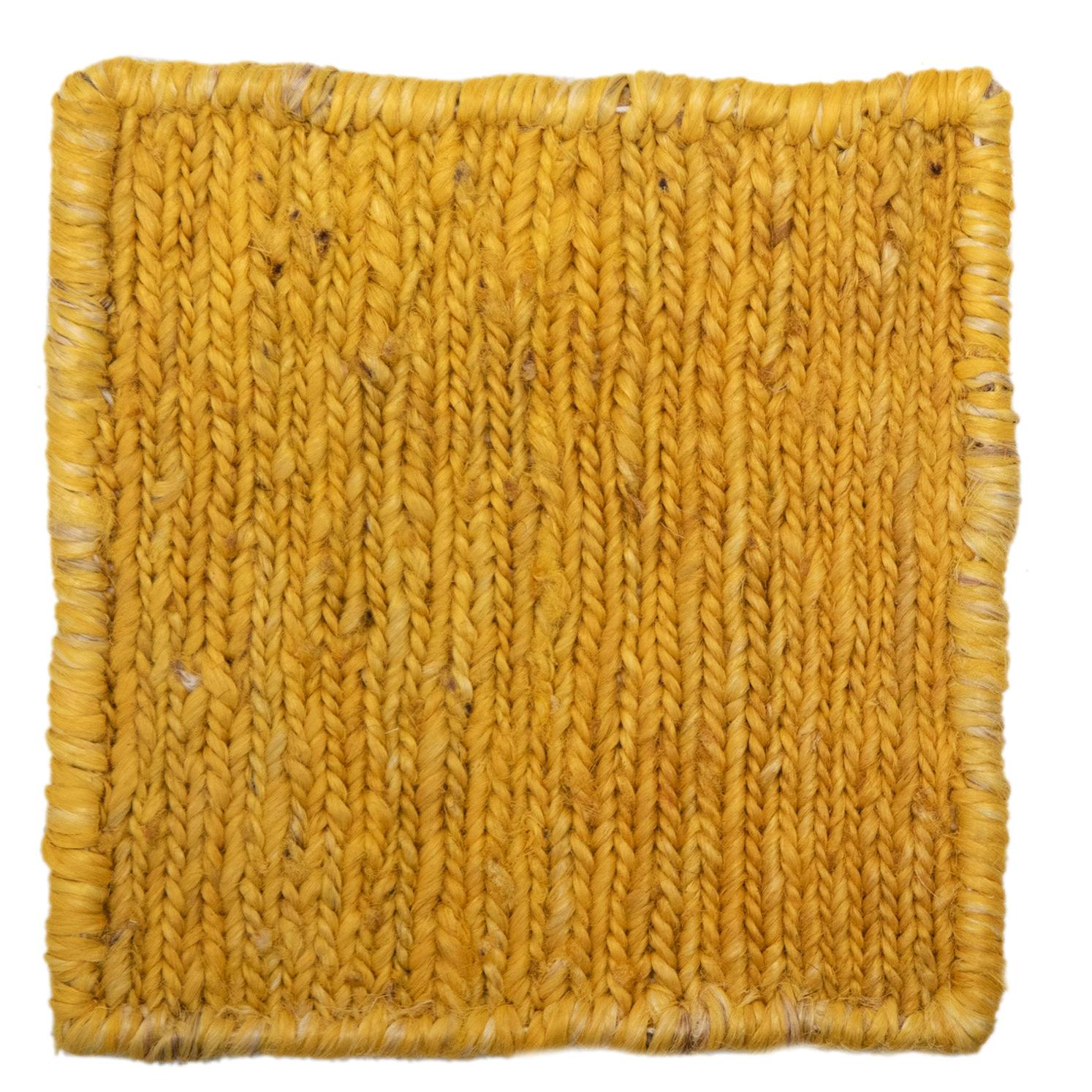 Modern Hand Braided Jute Carpet Rug Mustard Plain Premium Quality For Sale