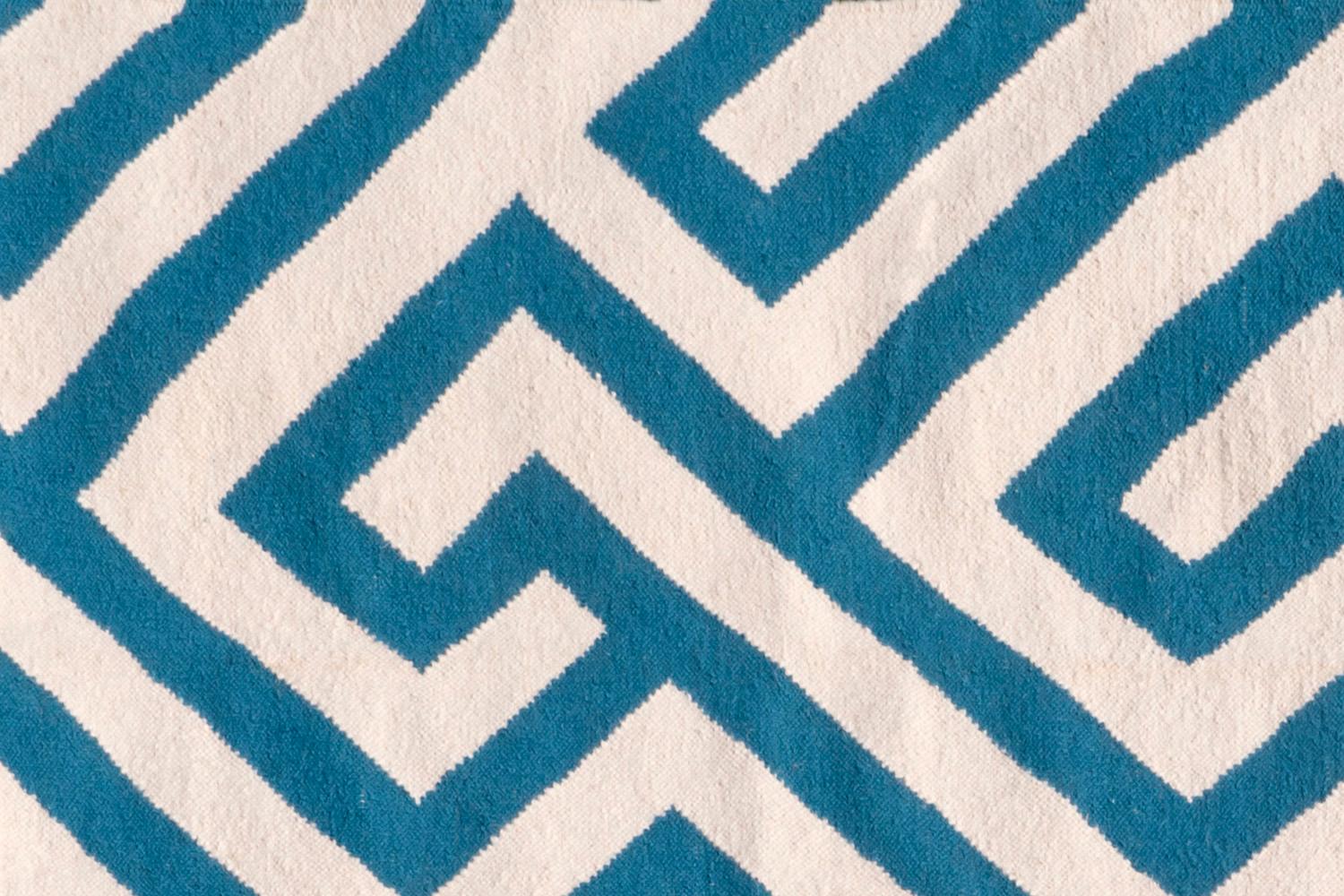 This rug has been ethically handwoven in the finest wool yarns by artisans in north of India, using a traditional weaving technique which is native of this region.
Each rug is handwoven with irregular details to create beautiful imperfections that