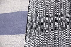 Modern Handwoven Wool Rug Carpet Blue & Grey Buñuel