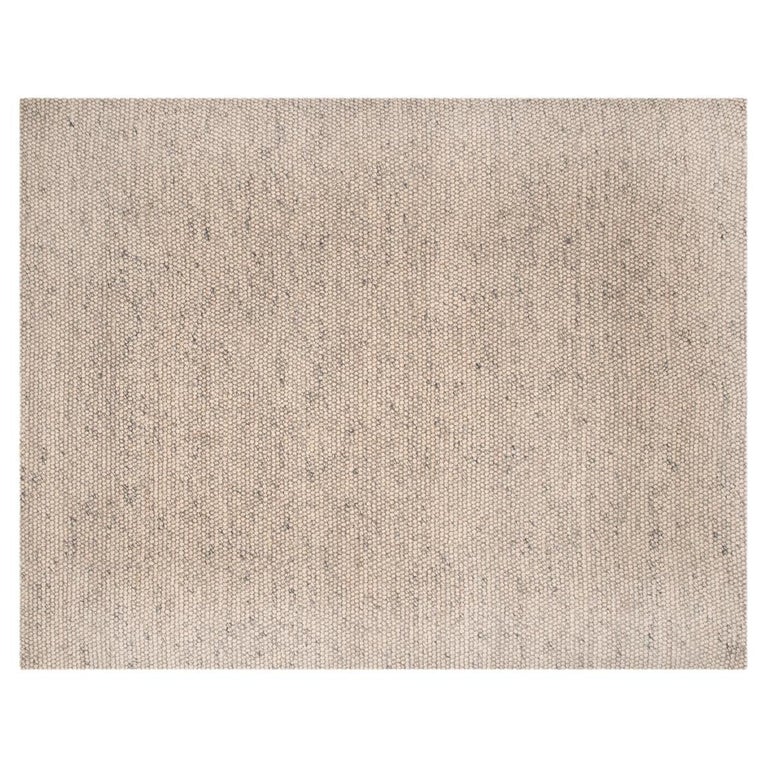 Contemporary Modern Handwoven Wool Rug Bubbles Ivory and Grey Mottled ...