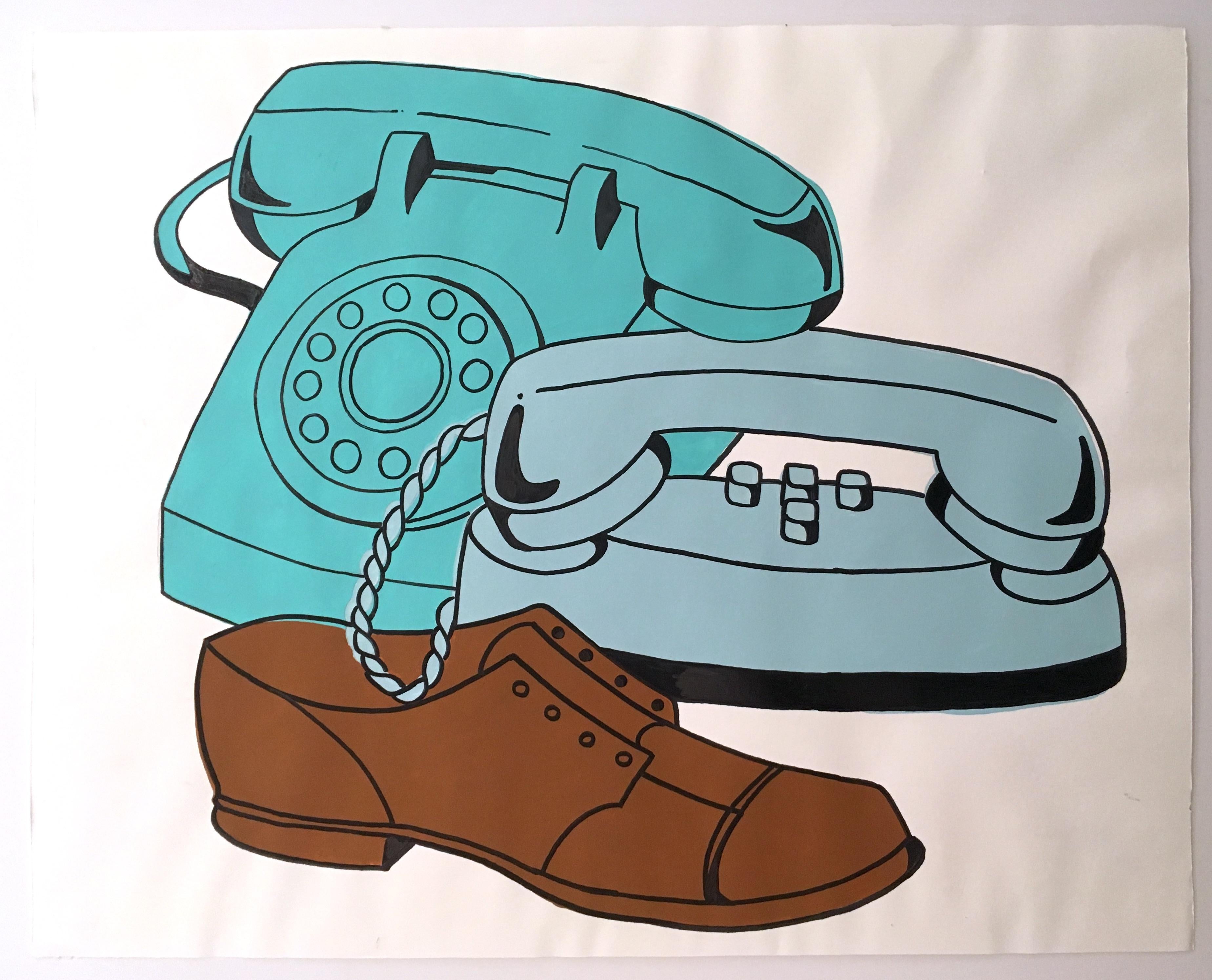 Kilroy Savage Figurative Art - Shoe Phone