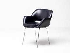 Kilta Chair in Black Naugahyde by Olli Mannermaa for Martela Oy, Finland, 1960