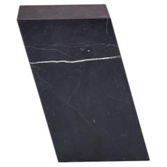 Kilter Table, black marble side table