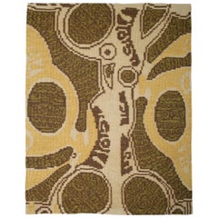 Kim Alexandriuk Tattoo Relief Hand Knotted Wool Rug for Doris Leslie Blau