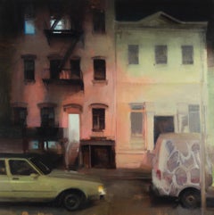 PLAN B, view of a building form the street, contemporary landscape, muted colors