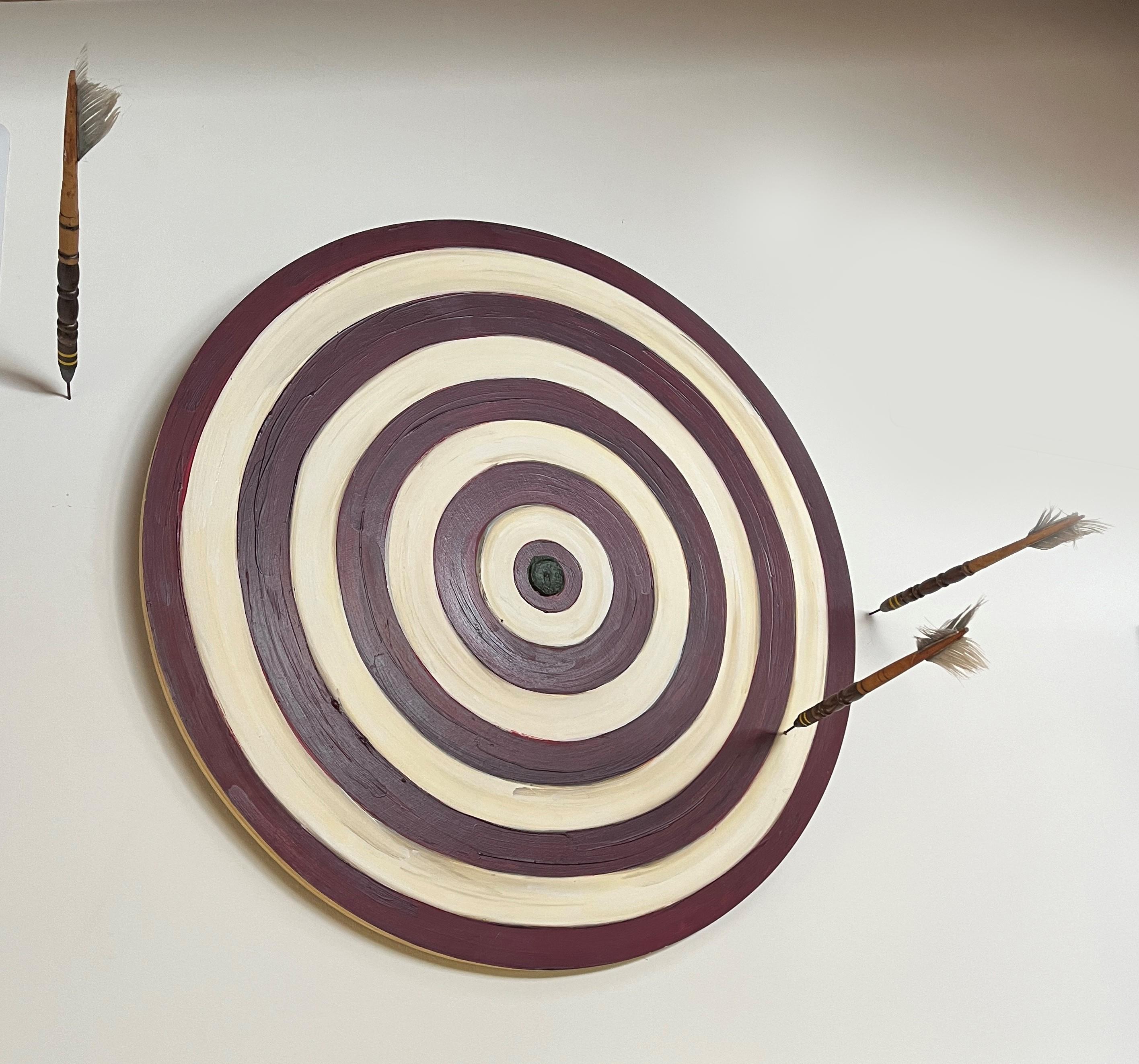 Dartboard - Mixed Media Art by Kim Dingle