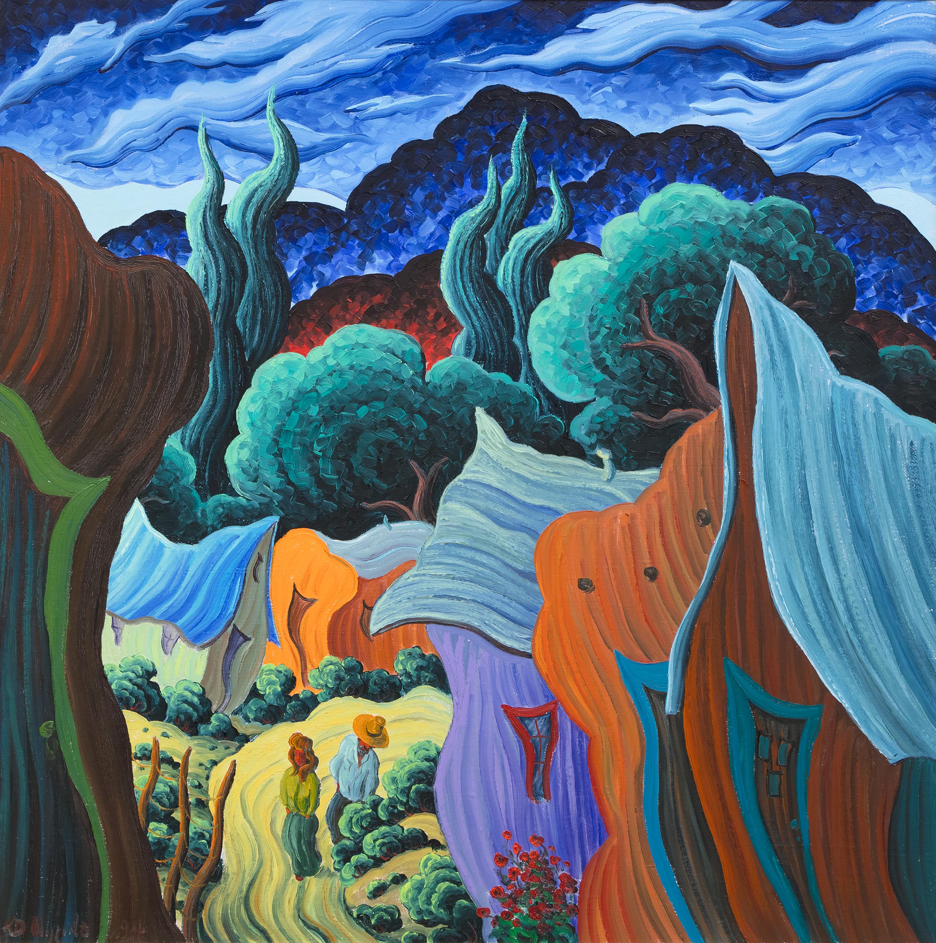 Kim Douglas Wiggins Landscape Painting - Hacer Presente II