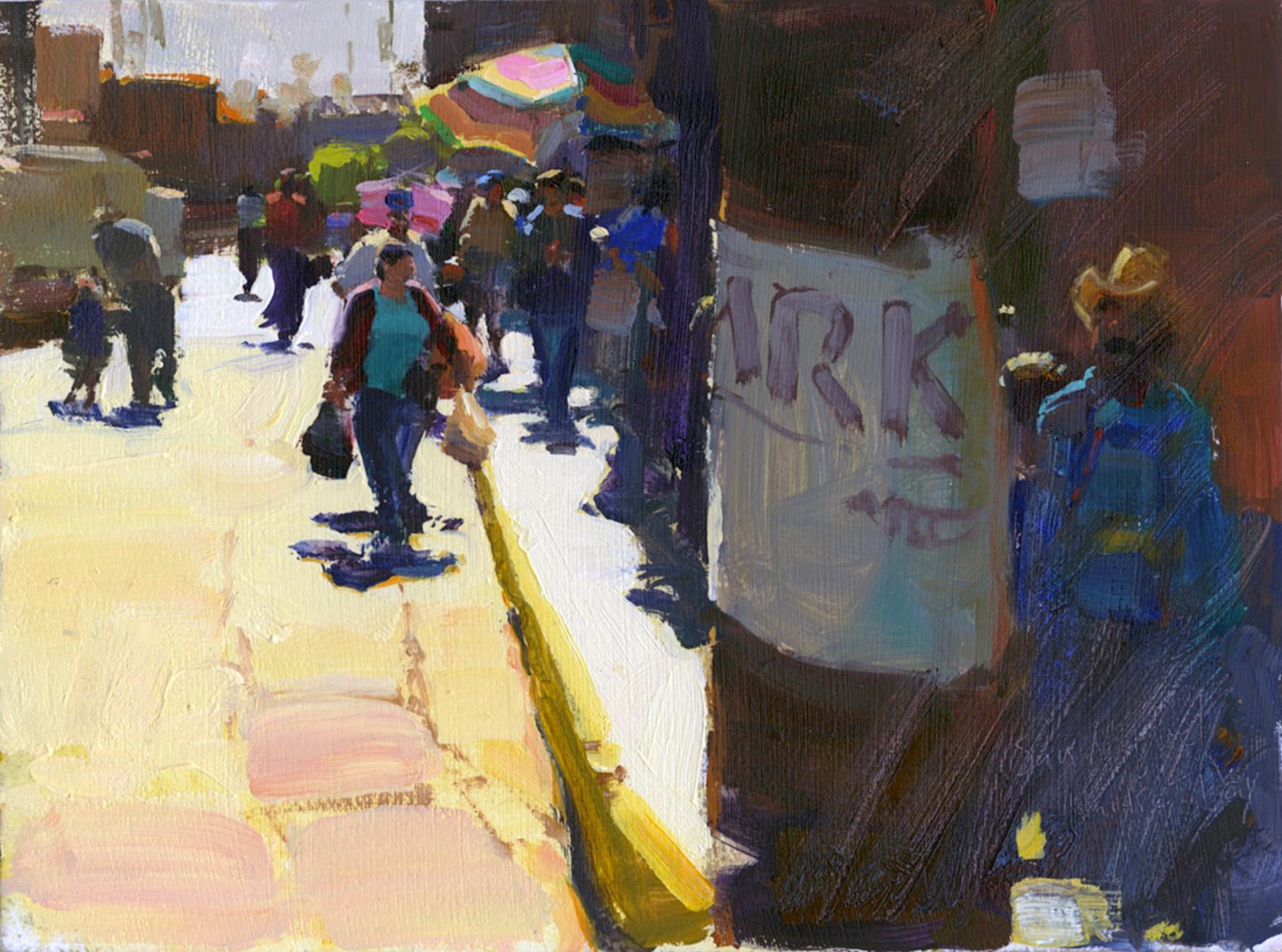 Kim English Landscape Painting - Market Day in San Miguel