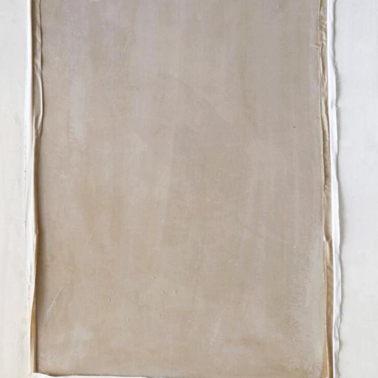COLLAGE BIANCO I (Grau), Abstract Painting, von Kim Fonder