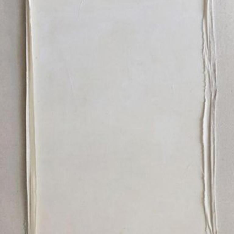 COLLAGE BIANCO II - Gray Abstract Painting by Kim Fonder