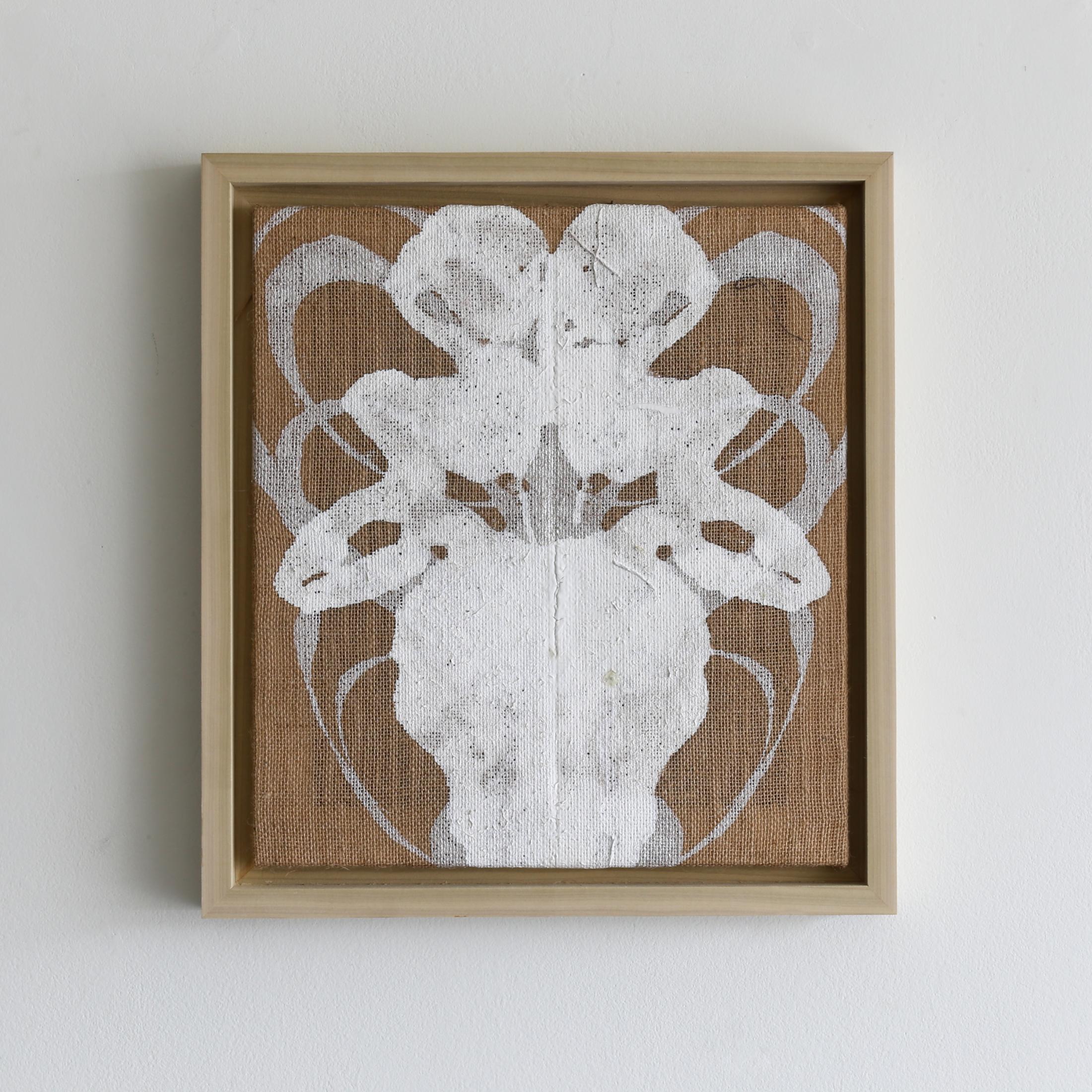 Kim Fonder, RORSCHACH I, Mixed Media on Burlap, 20.50 X 18.50 in, $1,100.00, Brown, White, Abstract, contemporary, fine art, Burlap

Kim Fonder loves texture and touch. Her paintings and furniture reflect her infatuation with these two