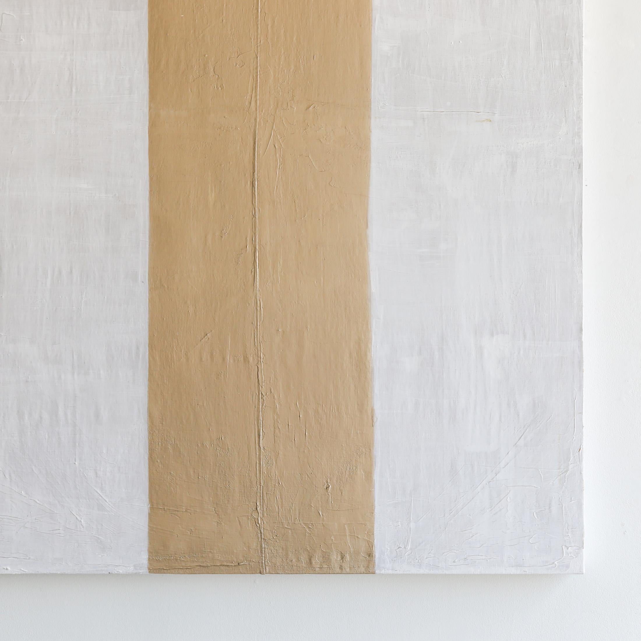 Sognare I by artist Kim Fonder is a abstract contemporary white, grey, and gold mixed media on burlap painting that has texture and is minimal. This painting meausures 67 x 49 and is priced at $5,900.

Kim Fonder loves texture and touch. Her