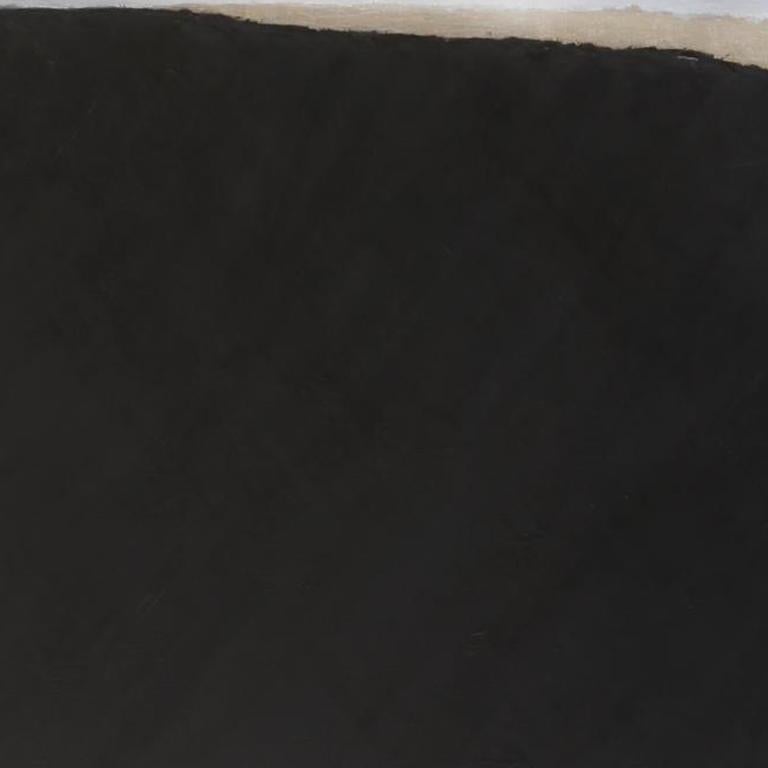 TILT NERO C - Black Abstract Painting by Kim Fonder