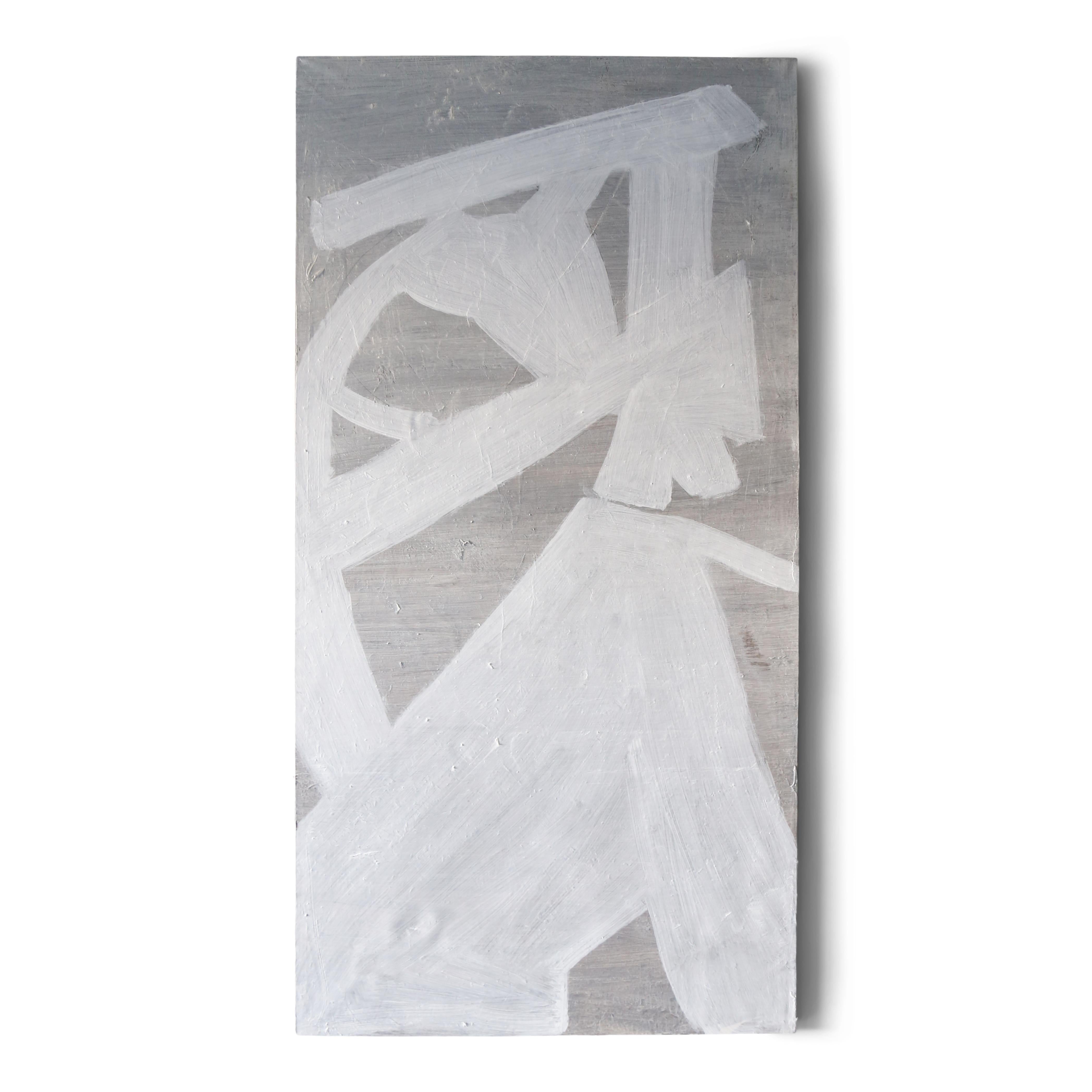 Kim Fonder Abstract Painting – ETNOGRAFICA BLANC 19-02